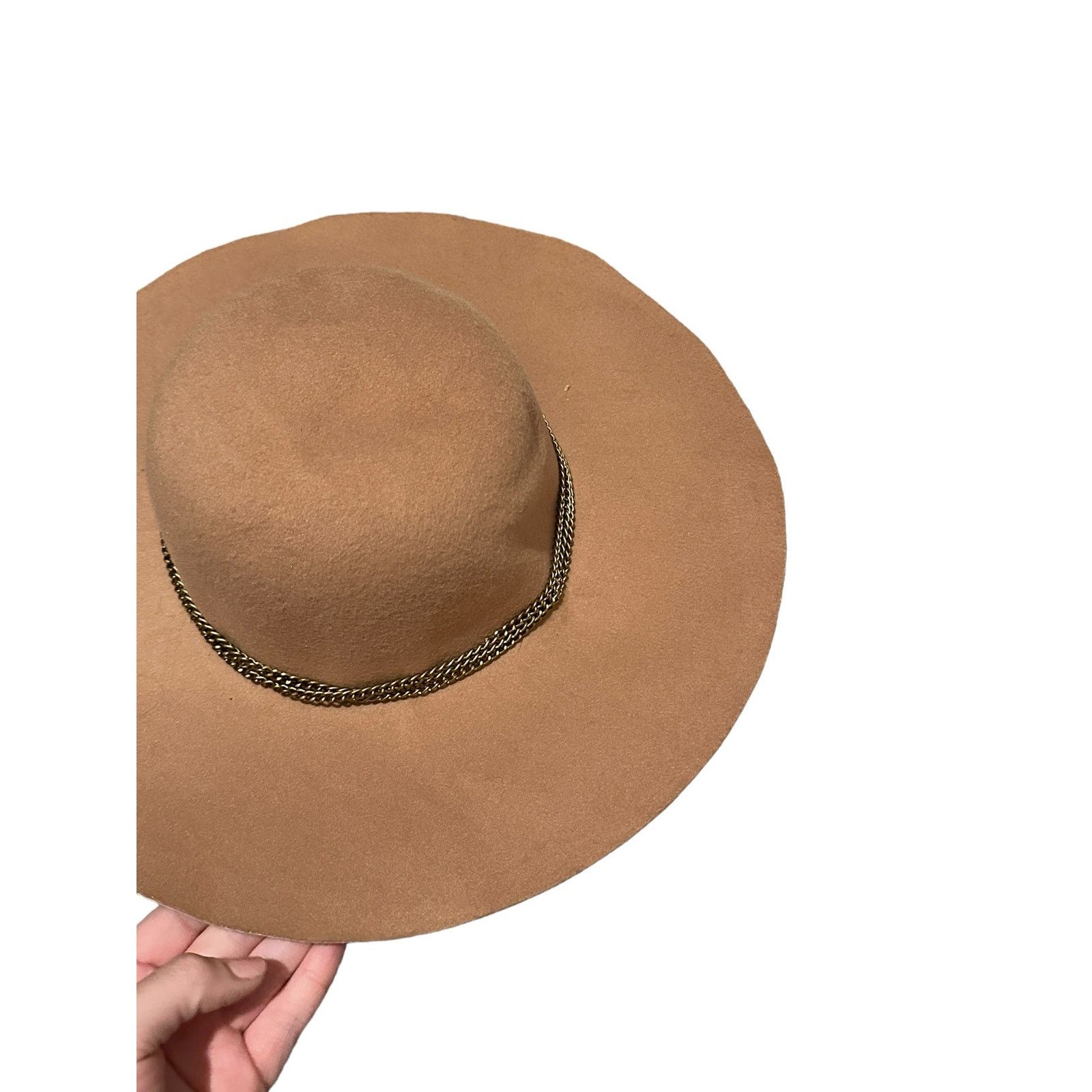 Other Women's Tan with Braid Trim Lightweight Cotton Blend Hat Size ONE SIZE - 4 Thumbnail