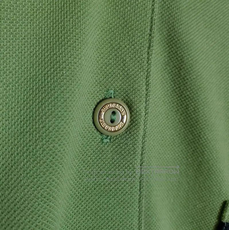 Burberry Burberry Green Cotton Blend Long Sleeve Polo. Size US L / EU 52-54 / 3 - 9 Thumbnail