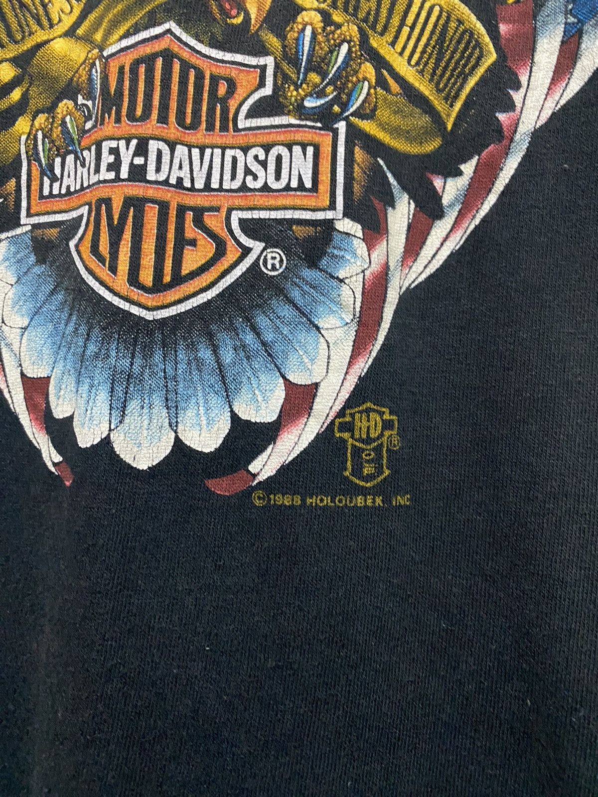 Harley Davidson × Vintage Vintage 1988 Harley Davidson Holoubek Pocket tees Size US M / EU 48-50 / 2 - 4 Thumbnail