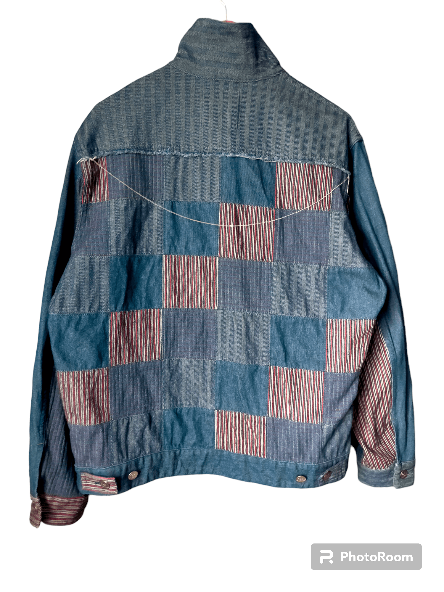 Japanese Brand Karl Helmut Patchwork Trucker Jacket Jeans Size US L / EU 52-54 / 3 - 4 Thumbnail