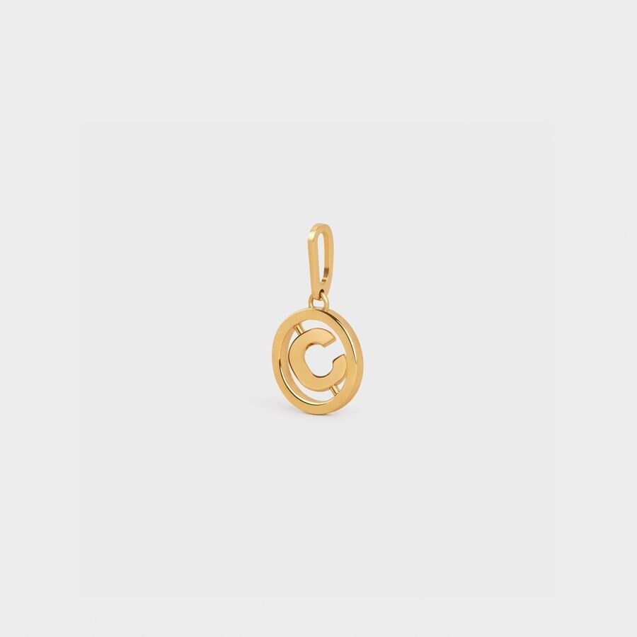 Celine o1loc1c1124 Size:OS / Separables Swivel C Pendant in Golden Size ONE SIZE - 3 Thumbnail