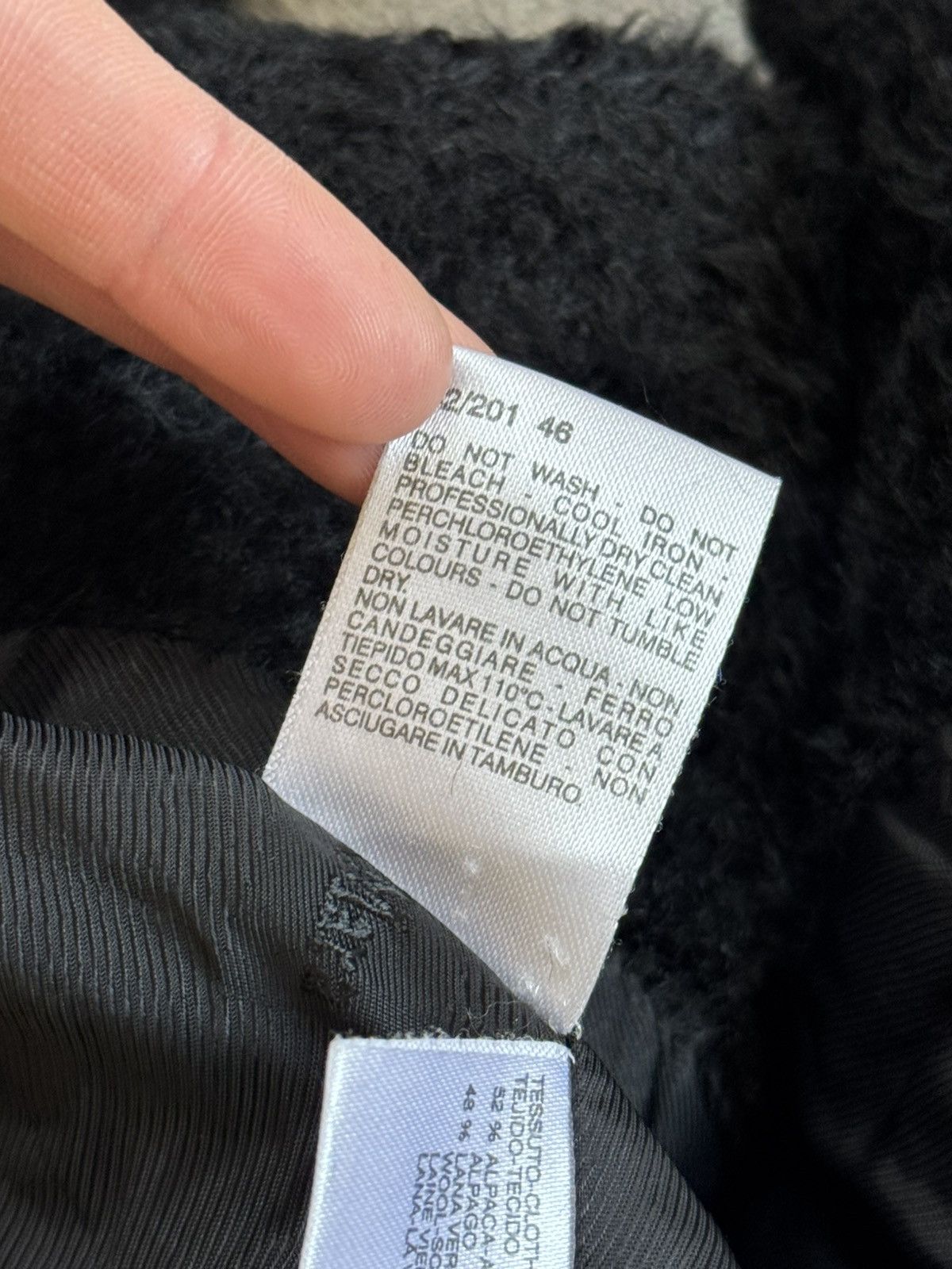 Max Mara × Weekend Max Mara Max Mara USA12/GB14 black alpaca/wool coat button up jacket Size XL / US 12-14 / IT 48-50 - 19 Thumbnail