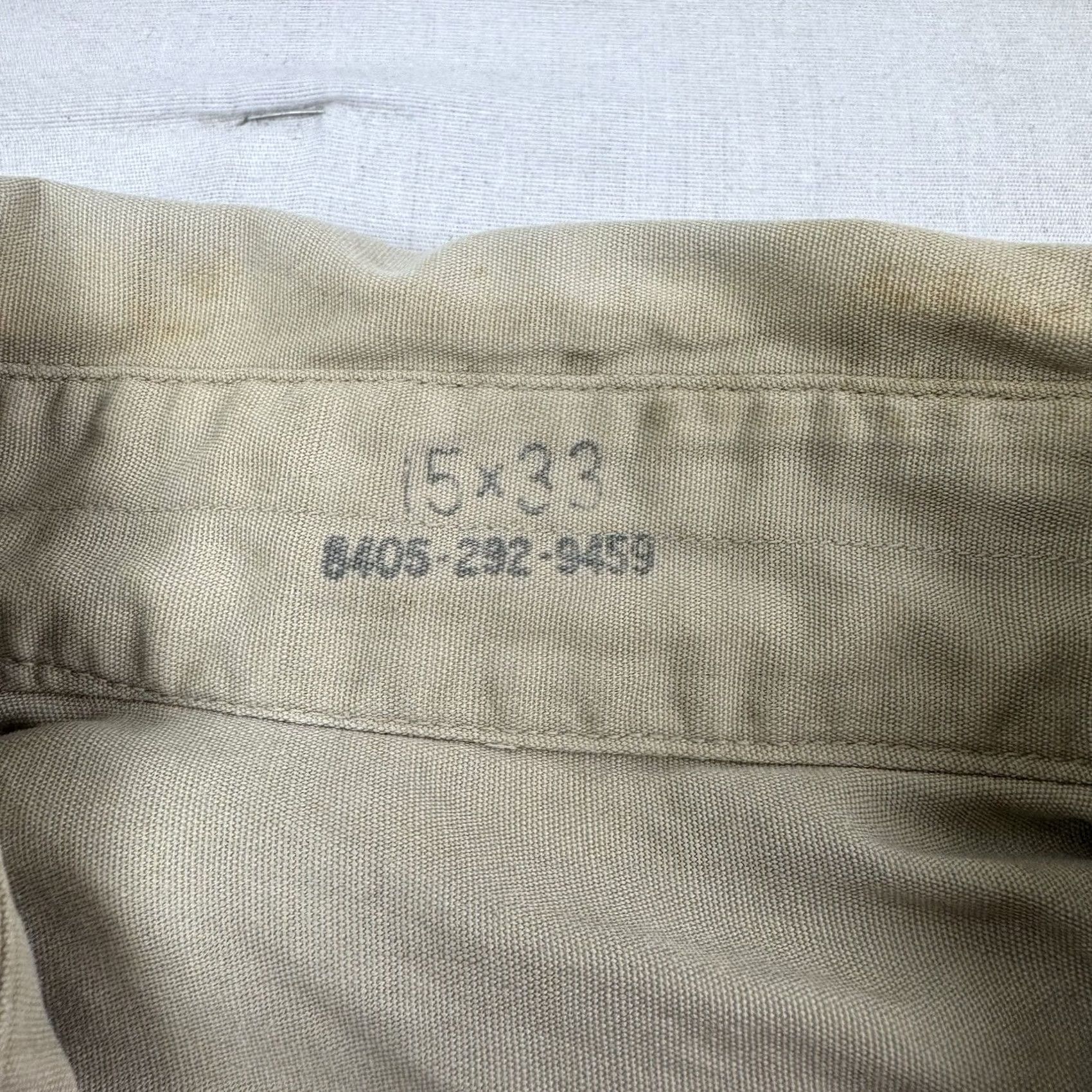 Vintage VINTAGE Army USMC Military Button Up Shirt Adult Medium 1950s True Vintage Beige Mens Size US M / EU 48-50 / 2 - 6 Thumbnail