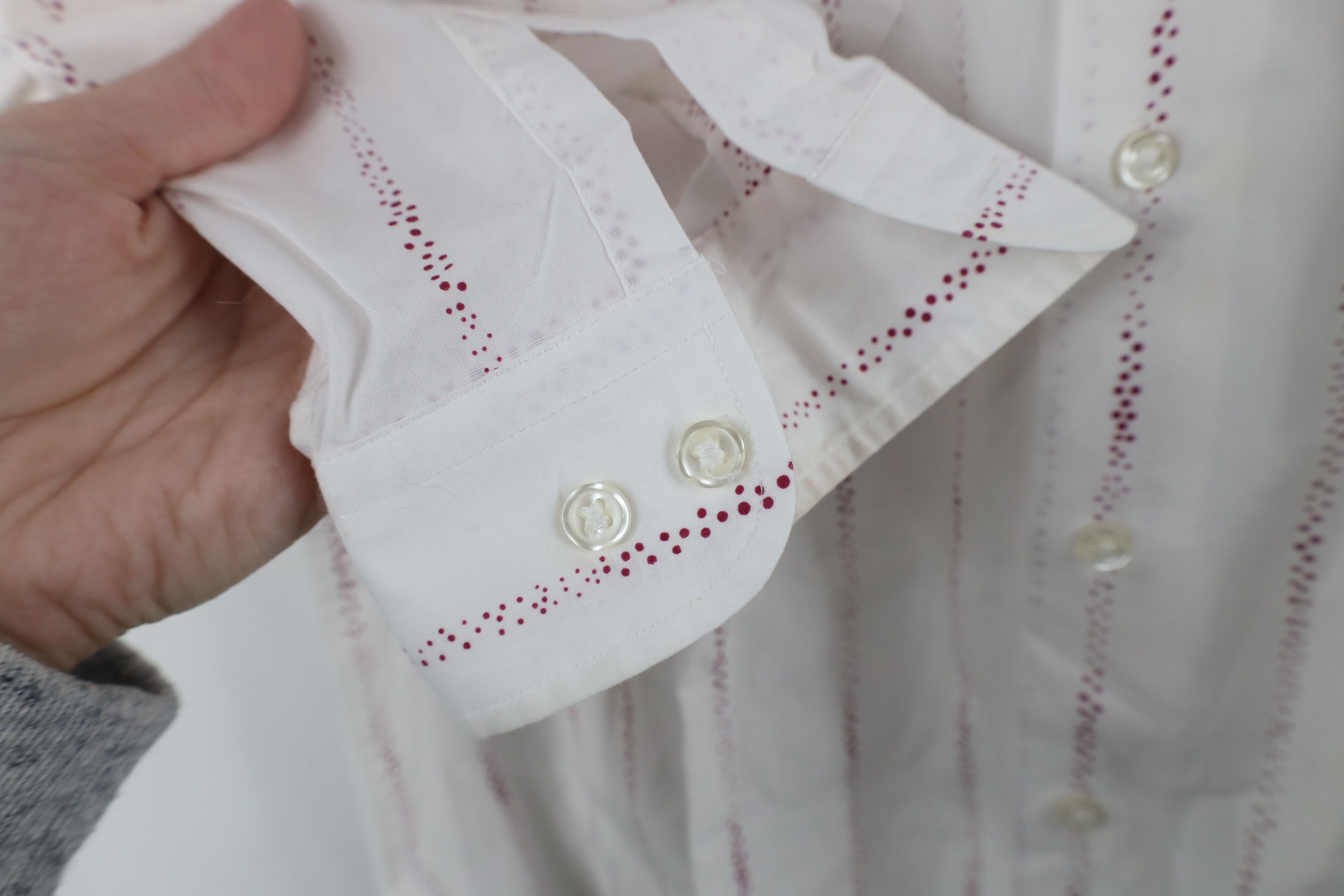 Vintage Vintage 90s Streetwear Polka Dot Collared Button Shirt Size US M / EU 48-50 / 2 - 7 Thumbnail