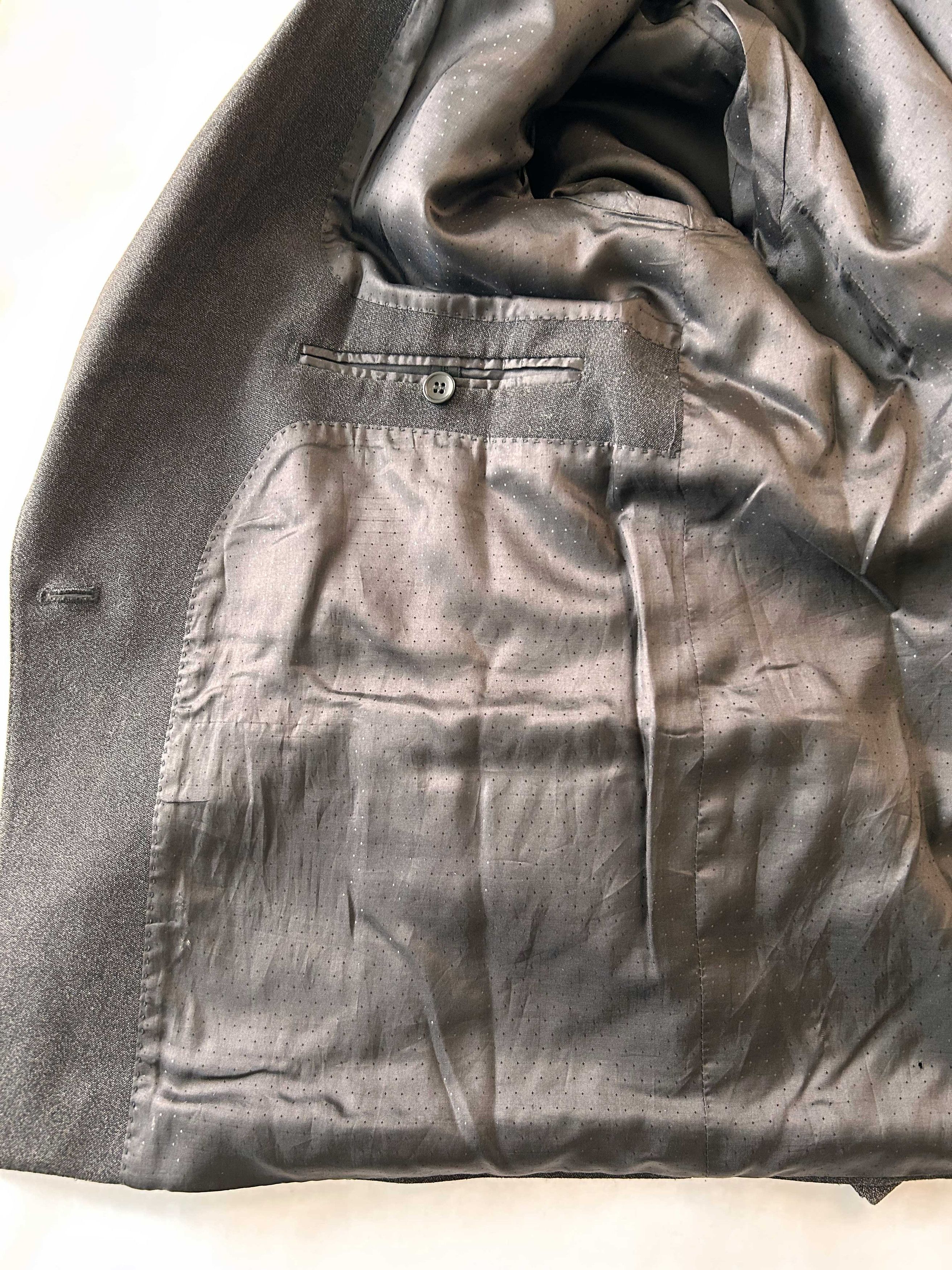 Acne Studios Anthracite wool combination double breasted blazer Size 50S - 5 Thumbnail