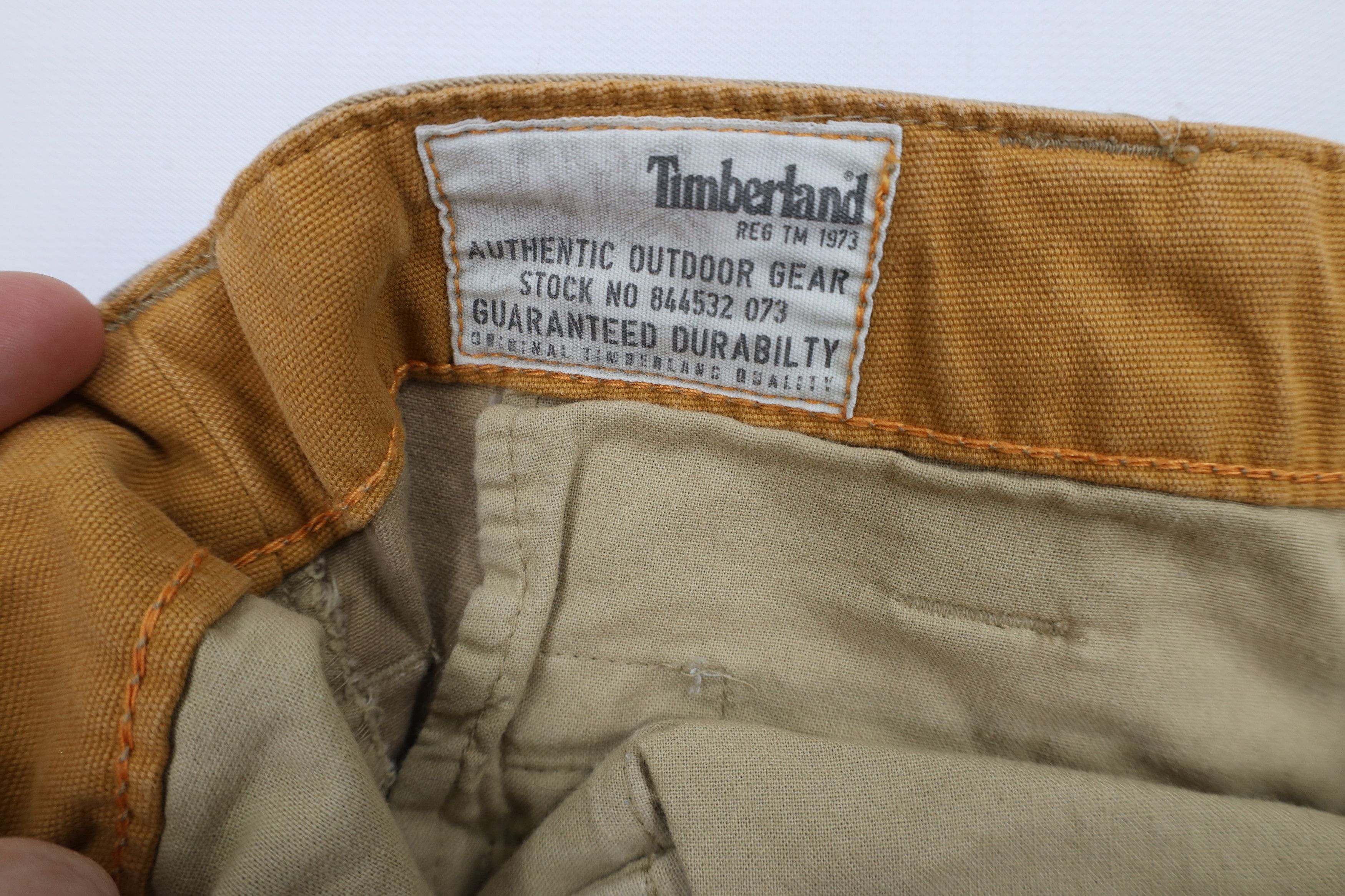 Timberland × Vintage Vintage Timberland Heavyweight Cotton Twill Shorts Beige Size US 38 / EU 54 - 6 Thumbnail