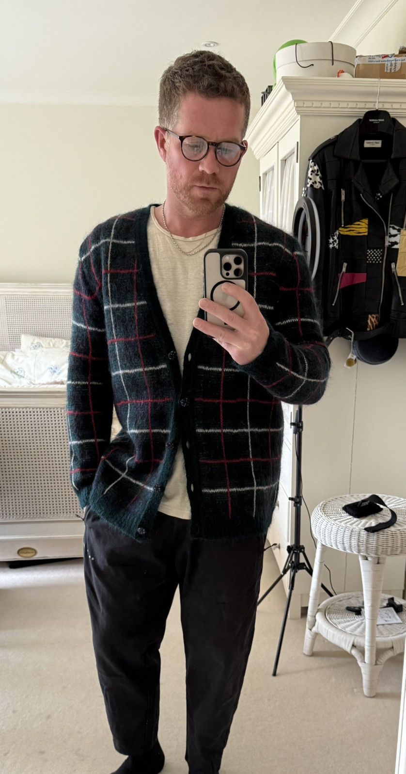 Saint Laurent Paris FW14 Saint Laurent cardigan mohair wool Hedi Slimane Grail Size US XL / EU 56 / 4 - 3 Thumbnail