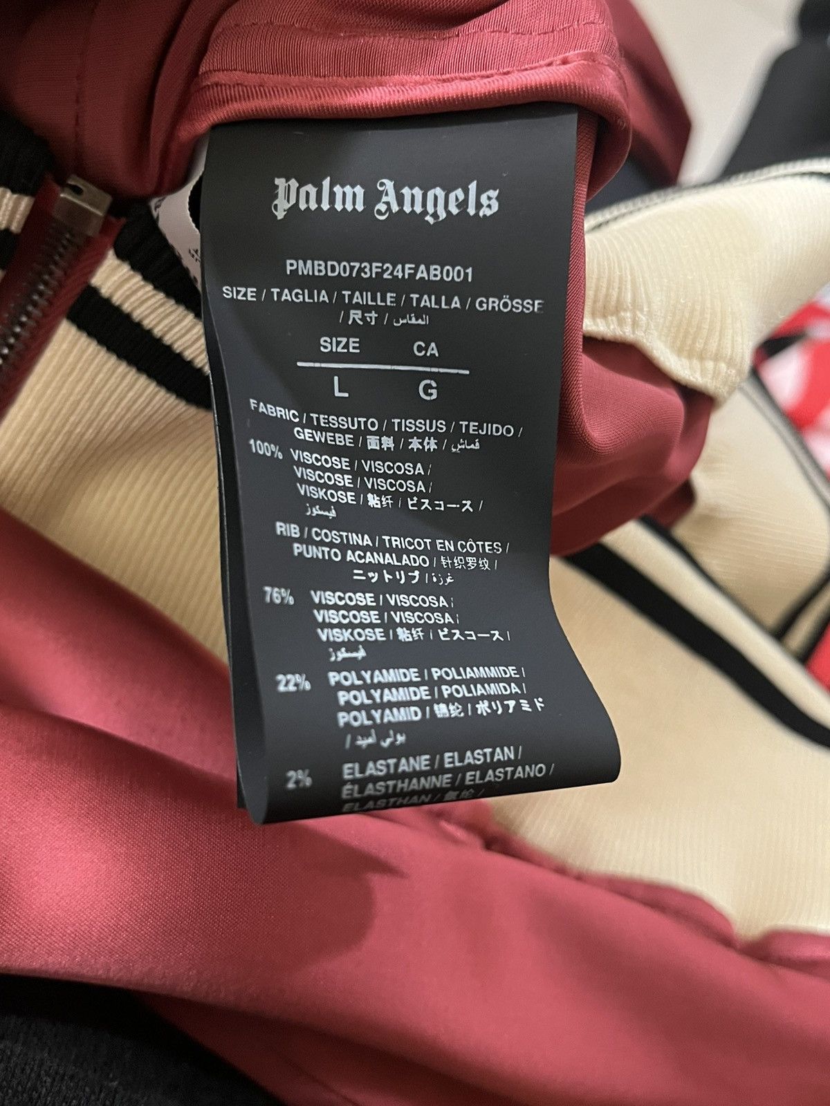Palm Angels Palm Angels Logo Fluid Track Jacket Sz L Size US L / EU 52-54 / 3 - 10 Thumbnail