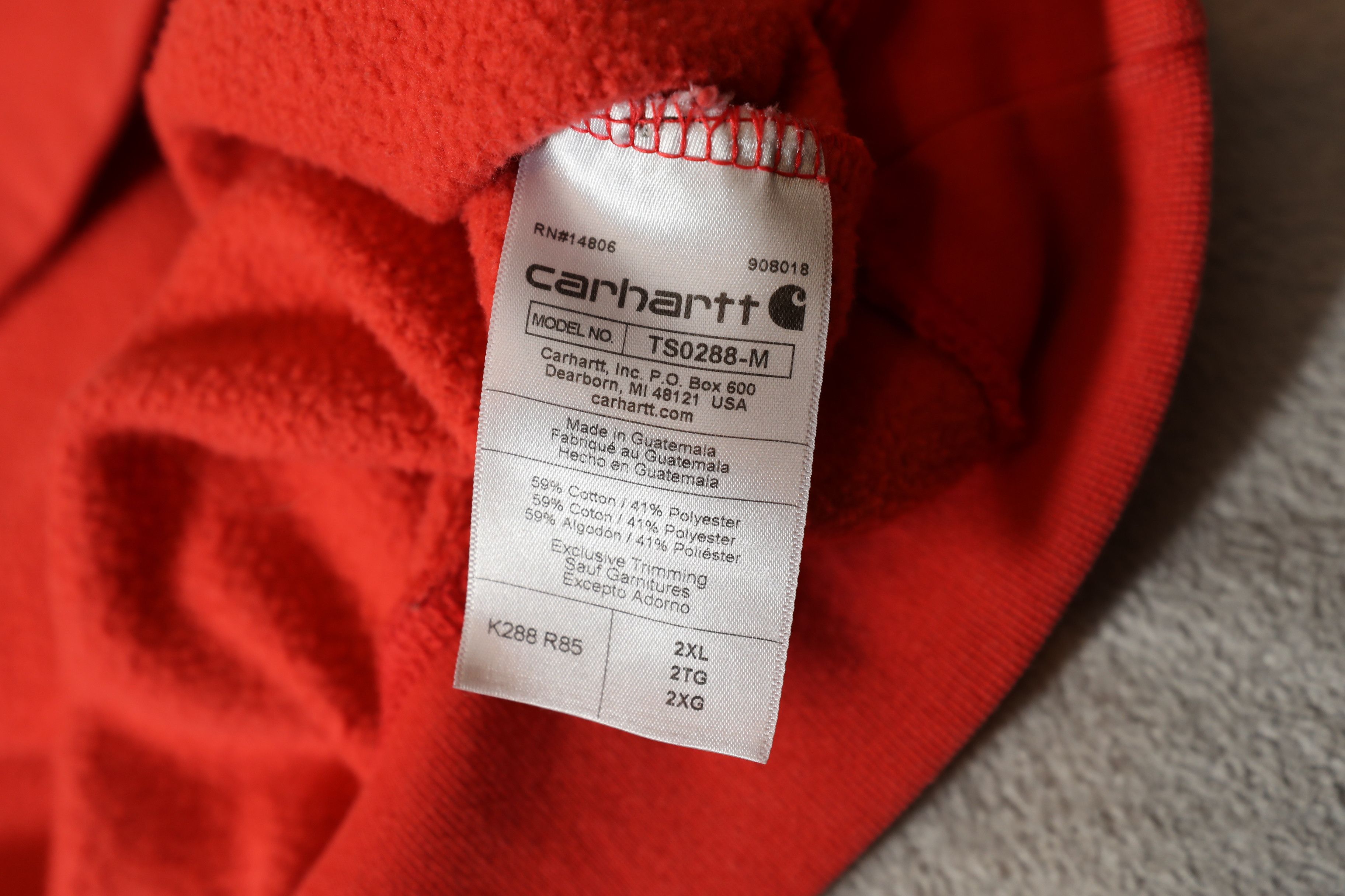 Carhartt Carhartt Loose Fit Midweight Logo Sleeve Hoodie (XXL) Size US XXL / EU 58 / 5 - 11 Thumbnail