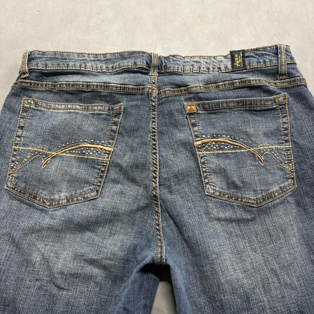 Vintage Crazy Vintage Y2K/2000s Flare Grunge Dark Wash Denim Jeans! Size US 36 / EU 52 - 7 Thumbnail