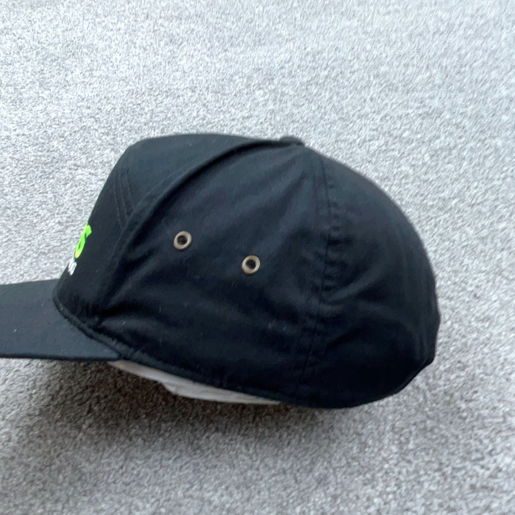 Vintage Vintage Richardson Black Baseball Cap Hat – Cotton Twill, Adjustable Strap Back, Fish Theme, Men’s One Size, 90s Y2K Sport Conchs Size ONE SIZE - 5 Thumbnail
