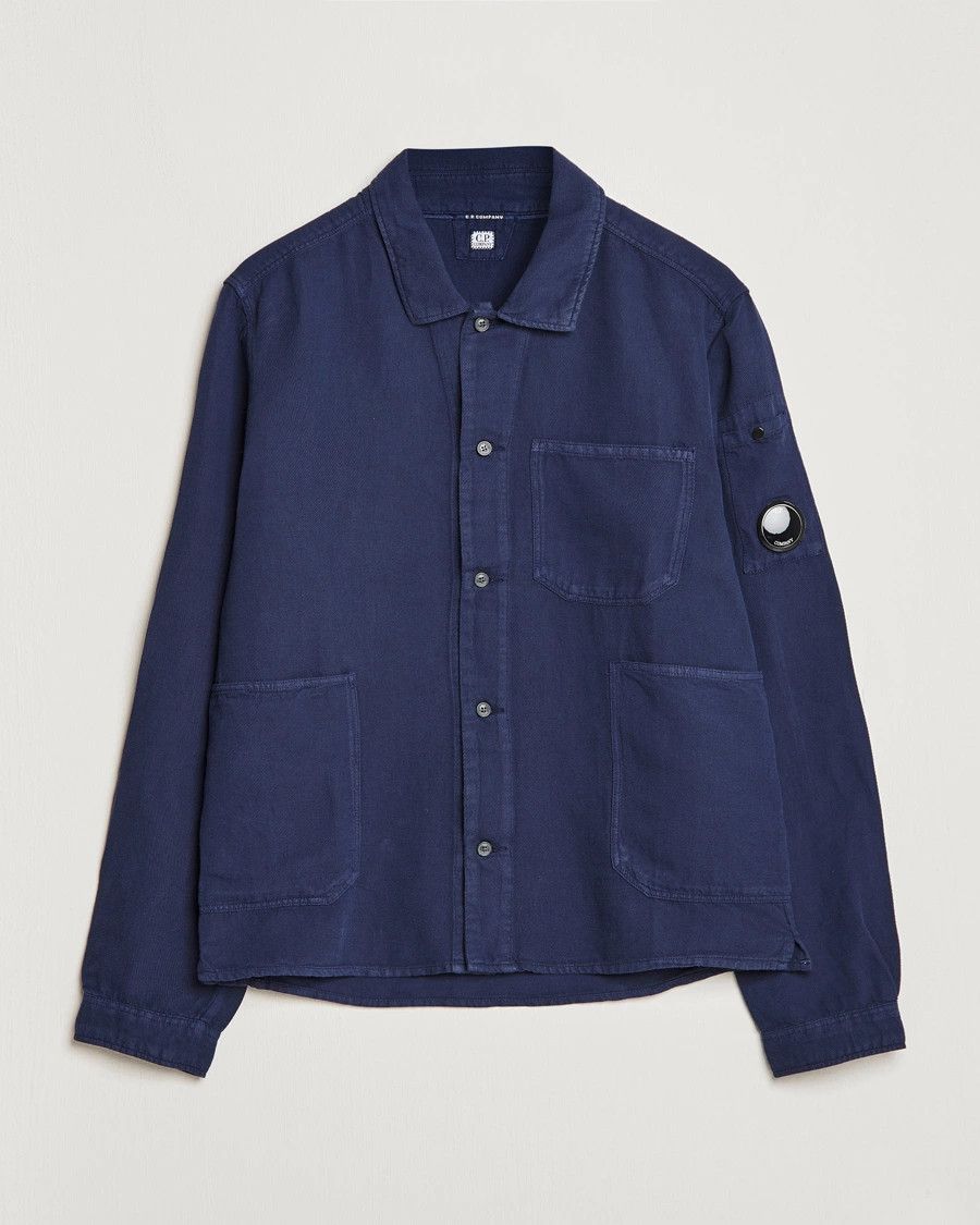 C.P. Company o1y1224 Solid Color Shirt in Navy Blue Size US M / EU 48-50 / 2 - 1 Thumbnail
