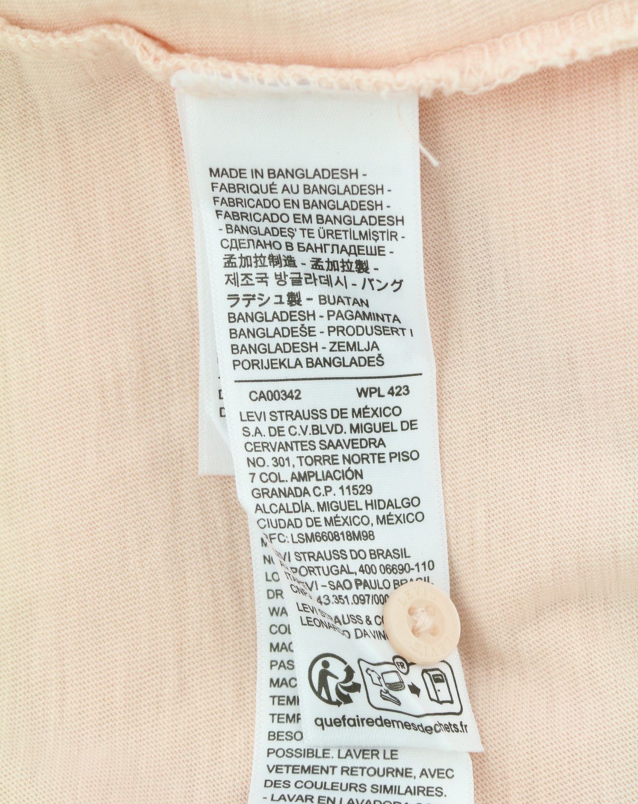 Levi's SLIM FIT L Light Pink Cotton 87871 Size US L / EU 52-54 / 3 - 8 Thumbnail