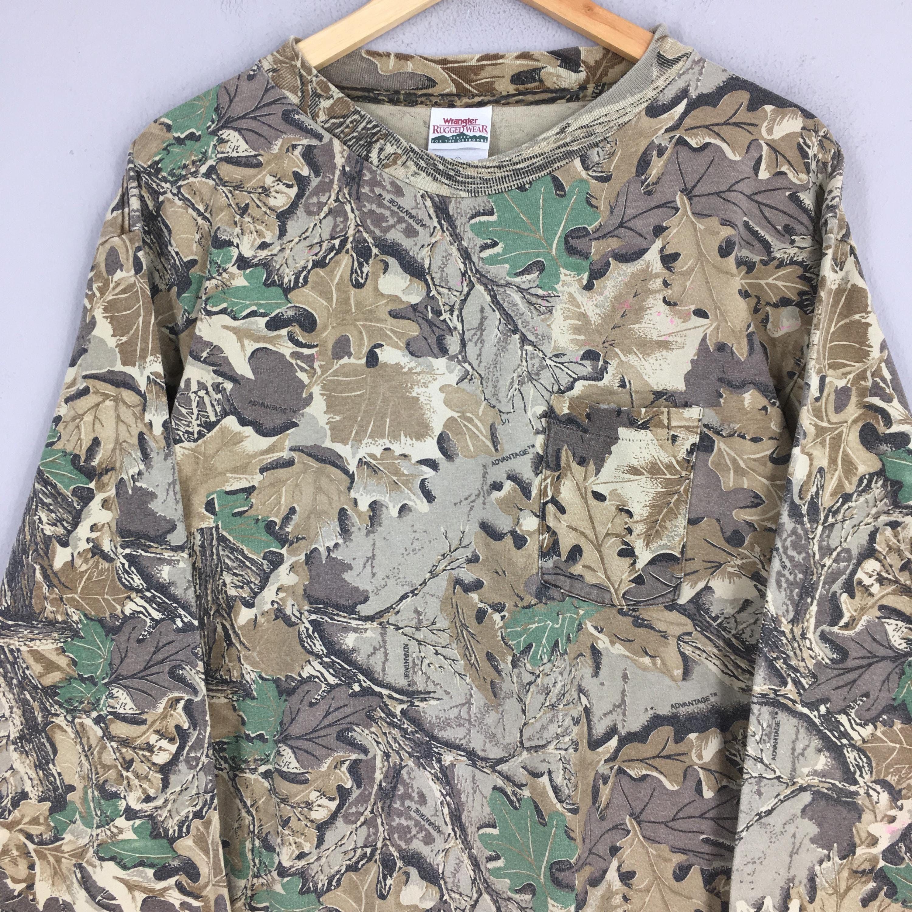 Wrangler Vintage 90s Wrangler Rugged Real Tree Camo T shirt XLarge Size US XL / EU 56 / 4 - 2 Thumbnail