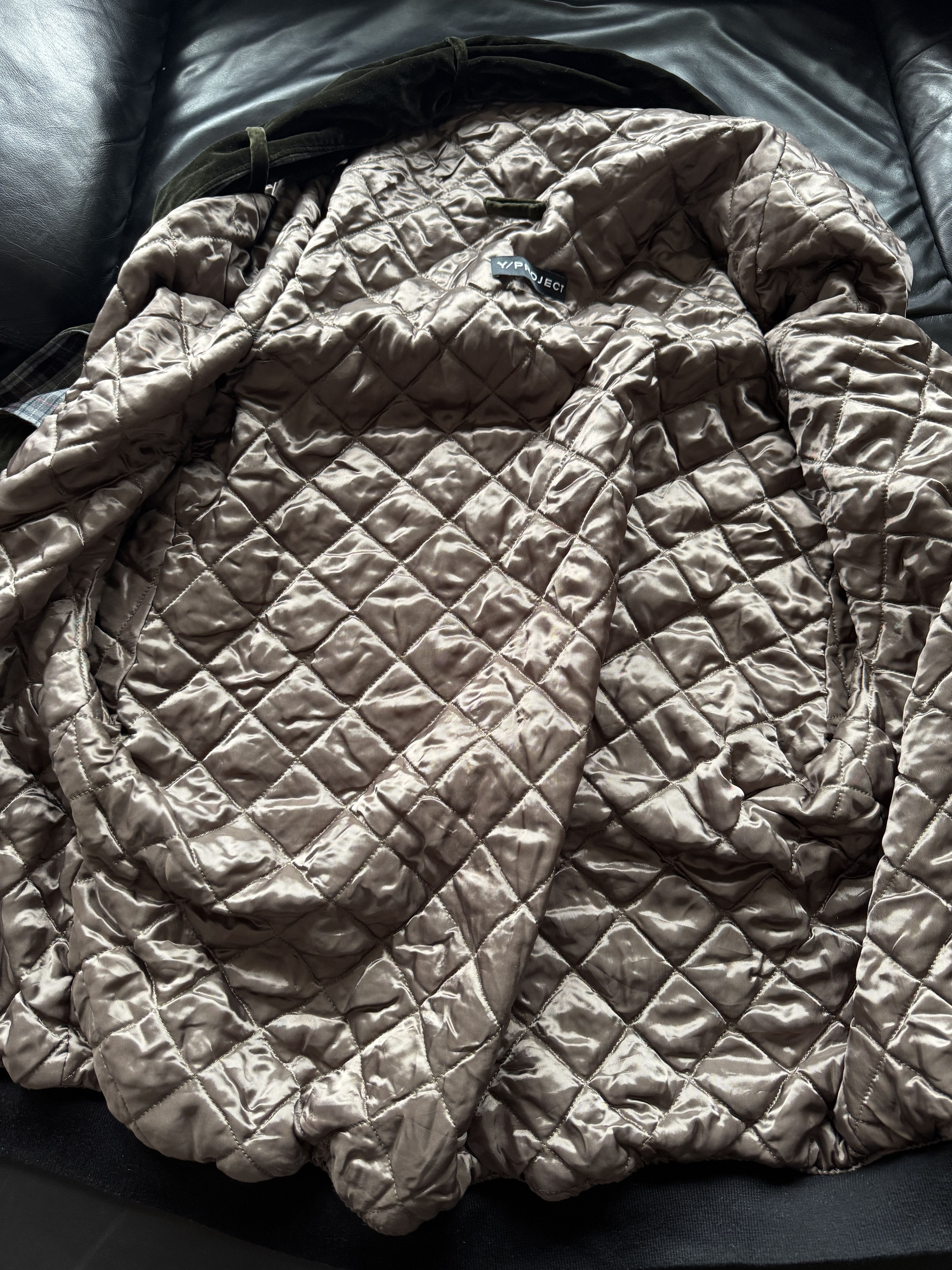 Y/Project Green Velvet Bomber with Scarf Attachment (Sample) Size US XL / EU 56 / 4 - 16 Thumbnail