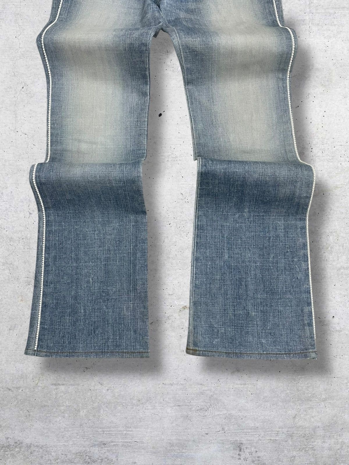 Yohji Yamamoto VINTAGE YOHJI YAMAMOTO JAPAN DESIGNER FLARED DIAMOND DENIM Size US 30 / EU 46 - 3 Thumbnail