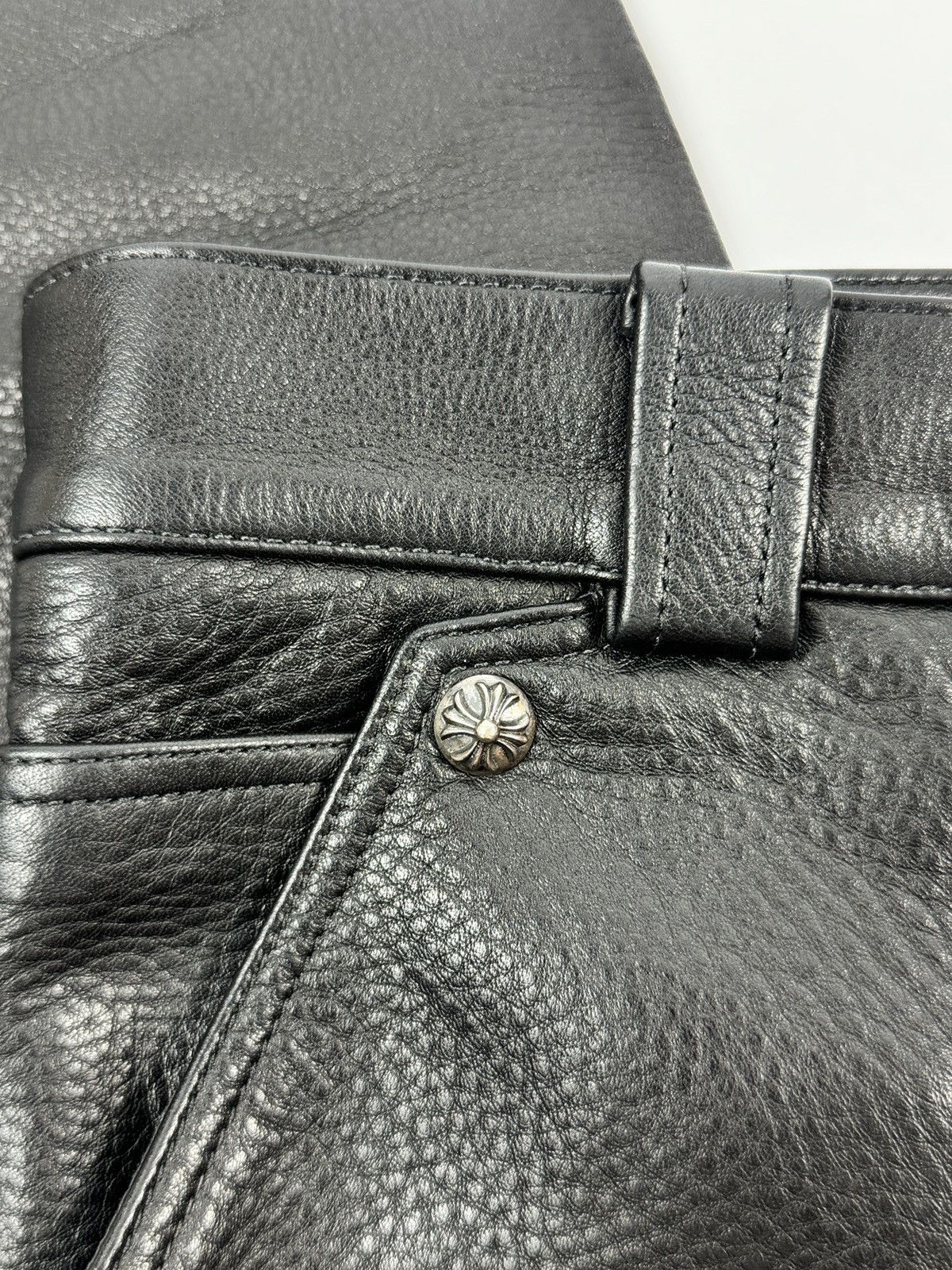 Chrome Hearts LEATHER DAGGER PANTS Size US 34 / EU 50 - 3 Thumbnail
