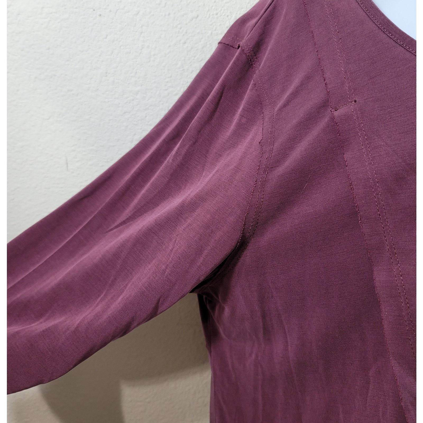 Other Cato Burgundy Draped Layered Round Neck Slub Knit Top XL Size XL / US 12-14 / IT 48-50 - 5 Thumbnail