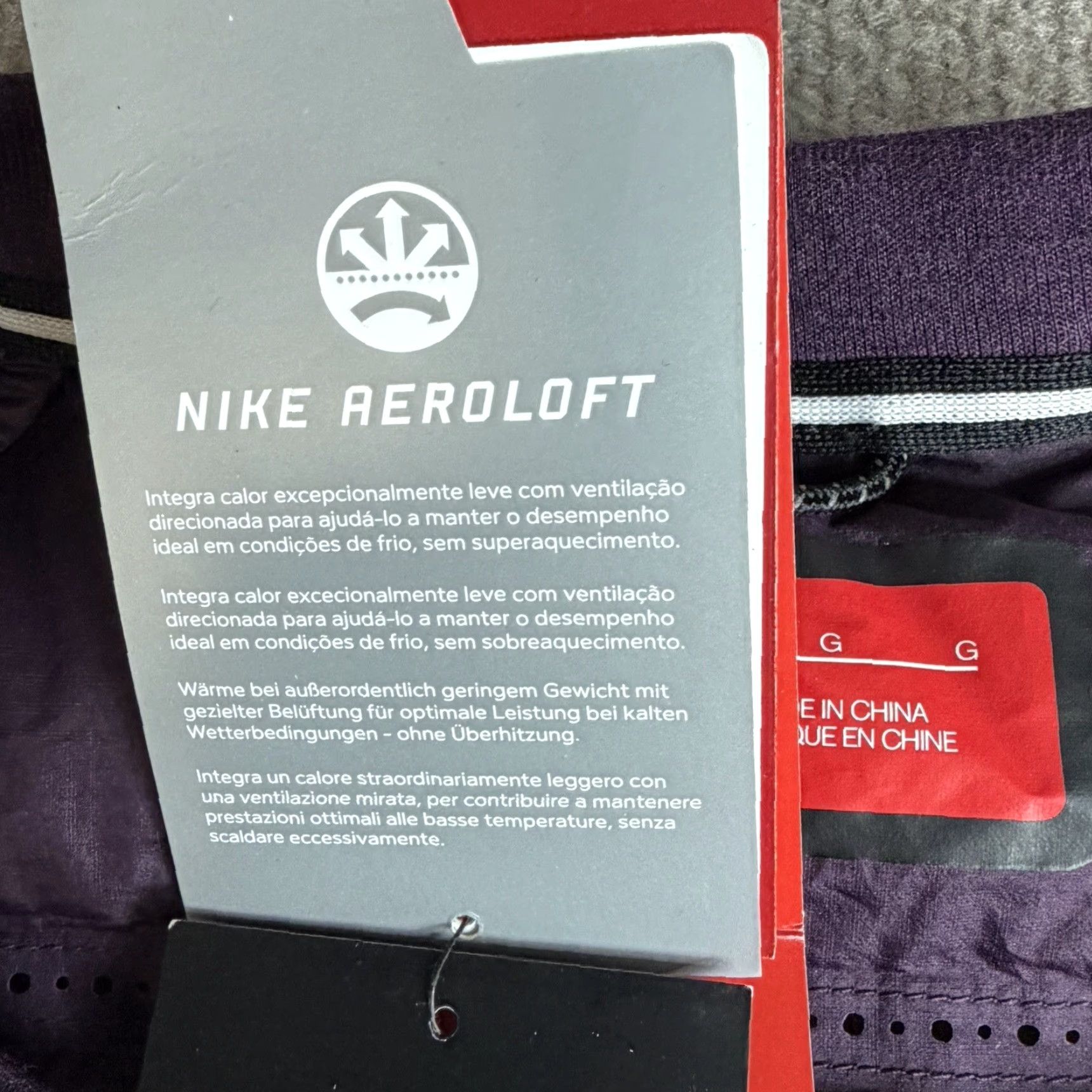 Nike Nike Womens Sweatshirt Large Purple Tech Fleece 800 Down Aeroloft 683935-507 NEW Size L / US 10 / IT 46 - 4 Thumbnail