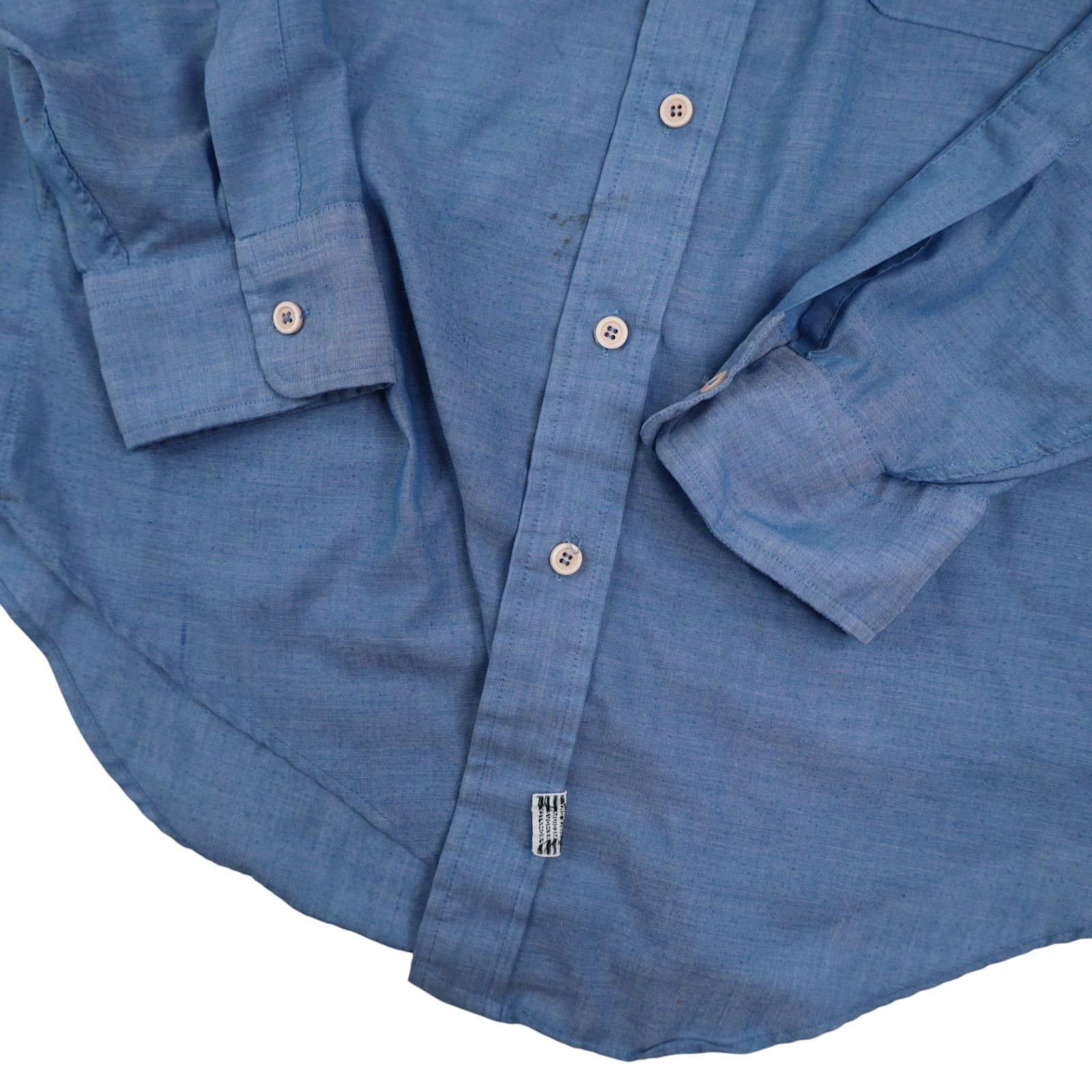 Vintage True VTG 60s Jas. K. Wilson Chambray Work Shirt Blue Size US L / EU 52-54 / 3 - 4 Thumbnail