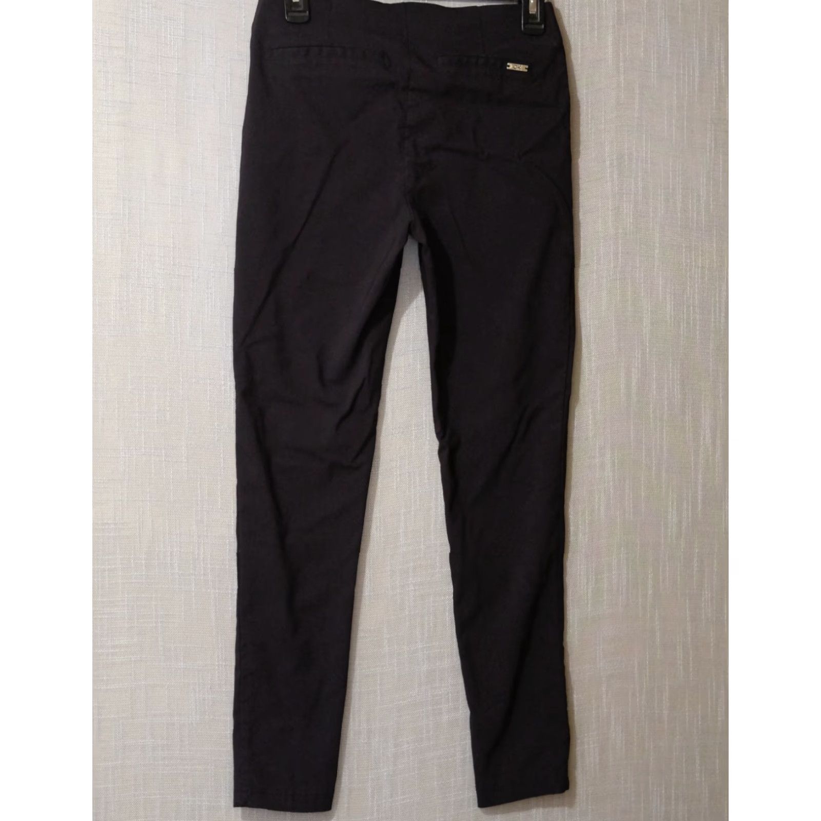 Calvin Klein Calvin Klein Ankle Dress Pants Black Pull On Stretch Women's 6 #H95-5 Dress Pants Slim Mid Rise 27 Inseam 27 in Womens Black Pants Size 28" / US 6 / IT 42 - 5 Thumbnail