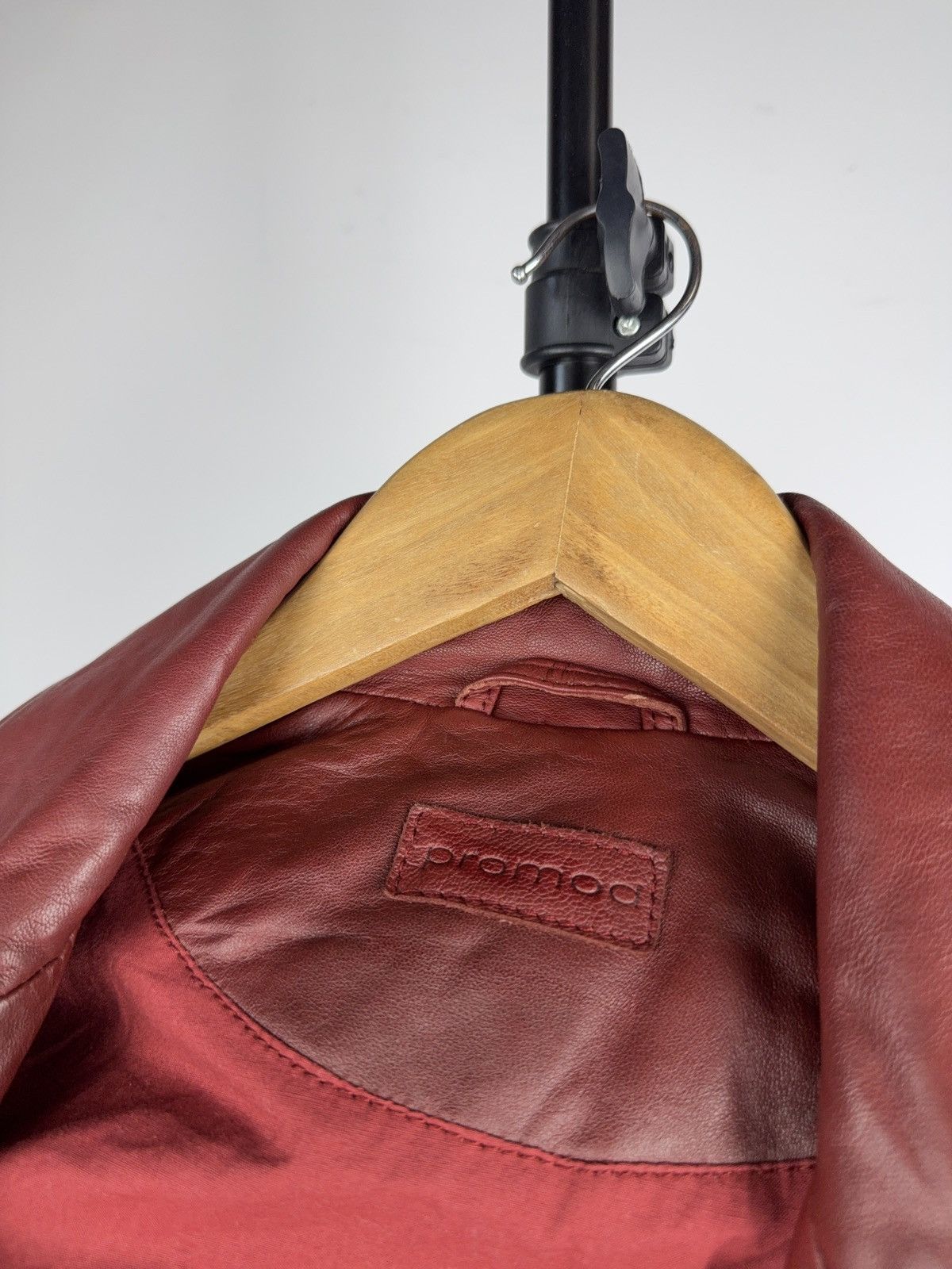 Genuine Leather Avant Garde 00s Red Leather Biker Moto Punk Rock Jacket Size S / US 4 / IT 40 - 12 Thumbnail