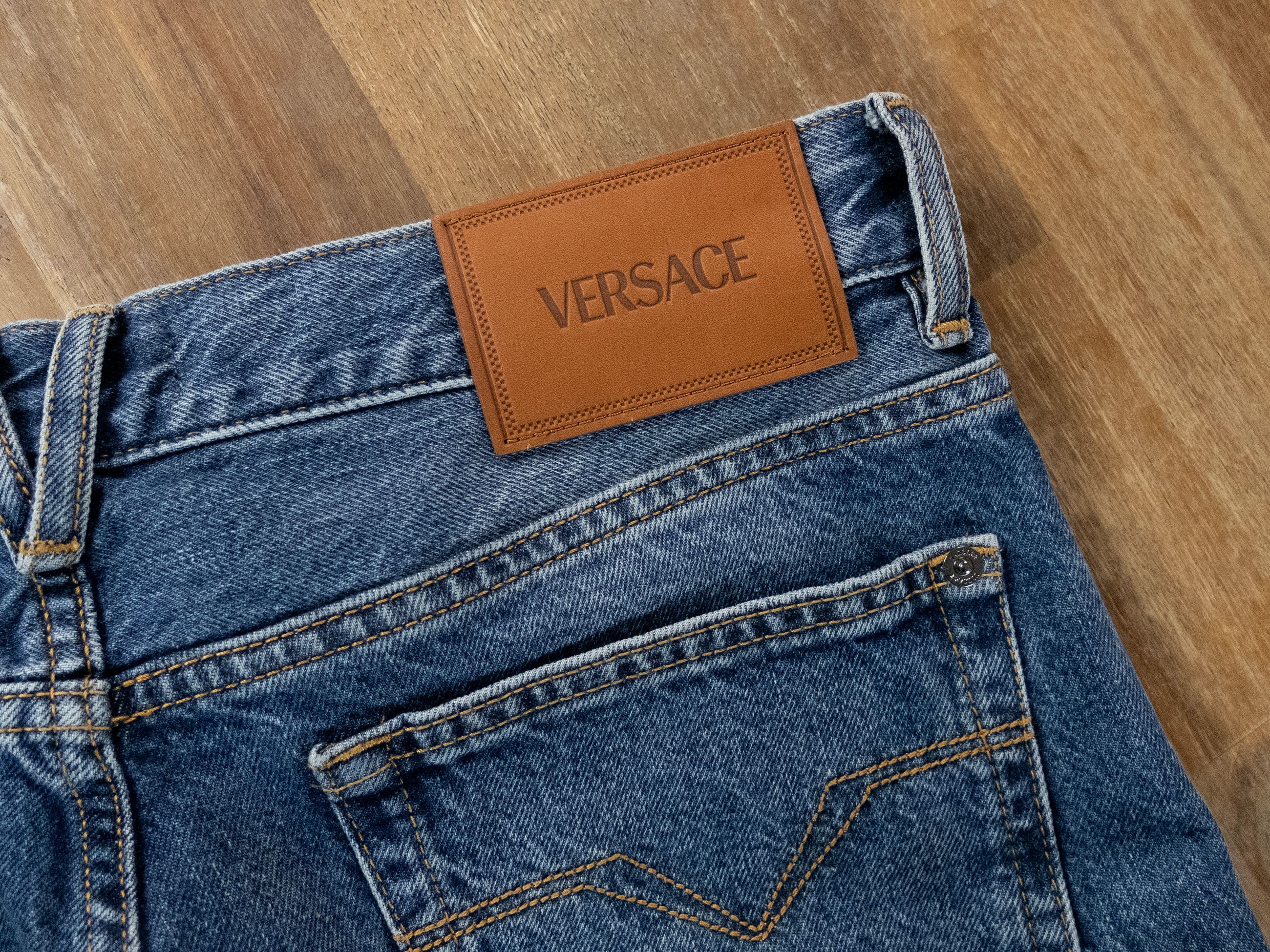 Versace VERSACE blue jeans with barocco print lower cuffs Size 32 q Size US 32 / EU 48 - 15 Thumbnail