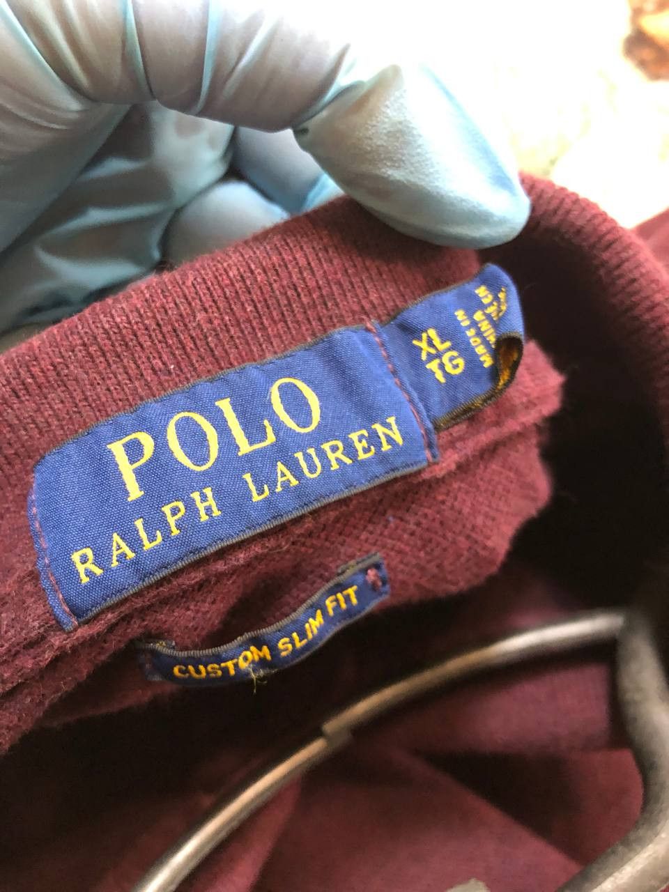 Polo Ralph Lauren Ralph Lauren Custom Slim Polo T Shirt Burgundy Size US XL / EU 56 / 4 - 2 Thumbnail