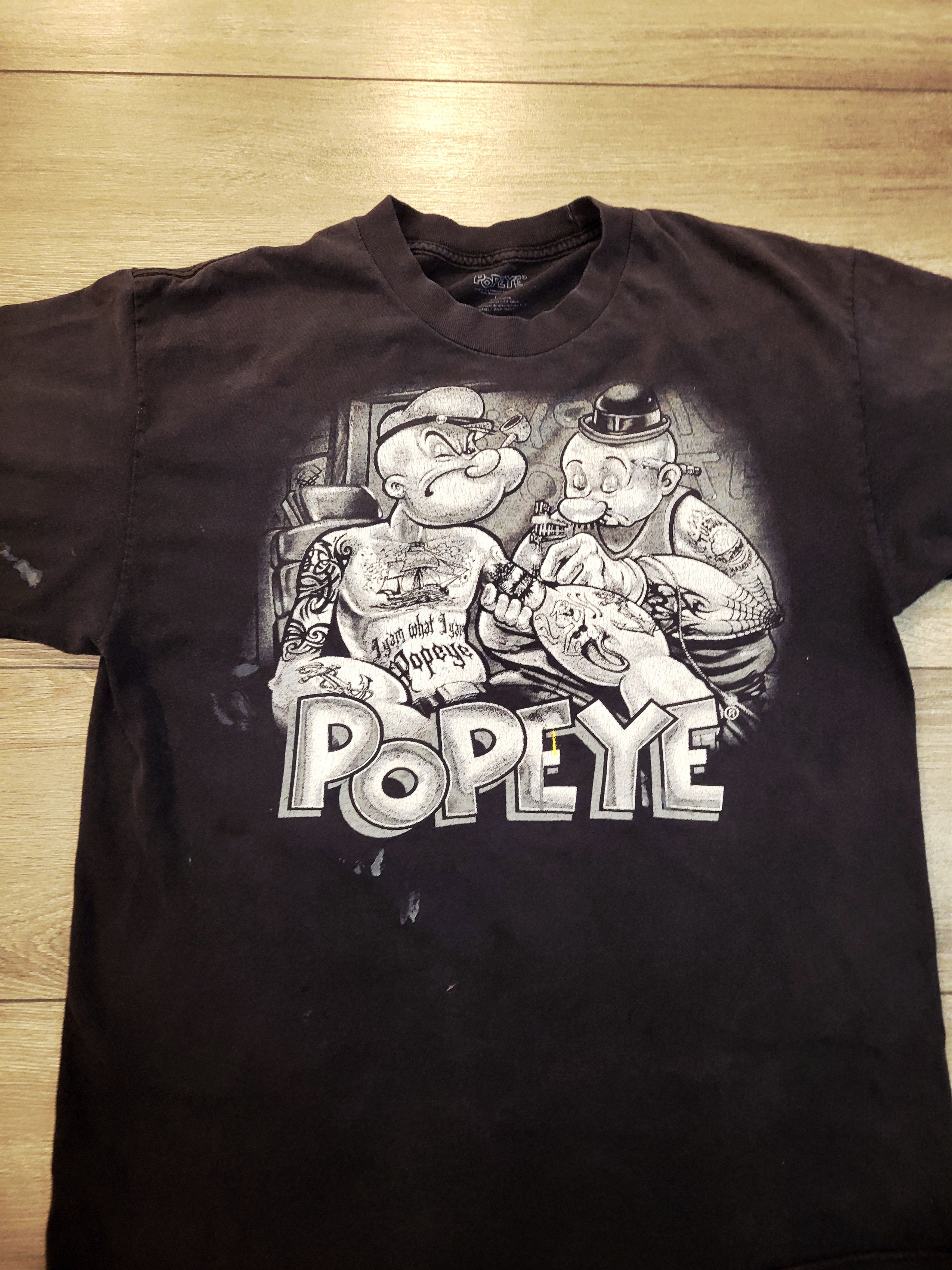 Other Popeye getting tatted up, black tshirt Size US L / EU 52-54 / 3 - 1 Thumbnail