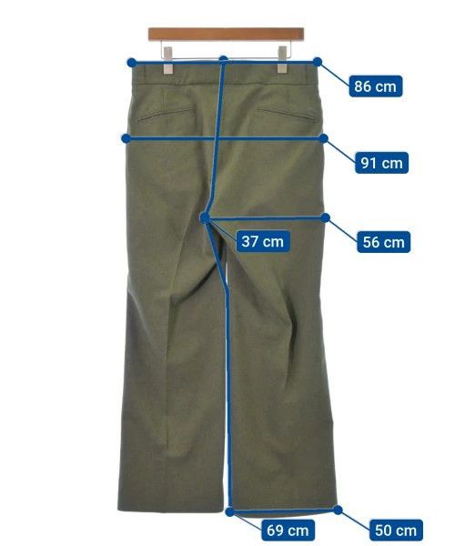 Needles Casual Pant Slacks Full Lenght Polyestser Straight Cut Green Size US 34 / EU 50 - 3 Thumbnail