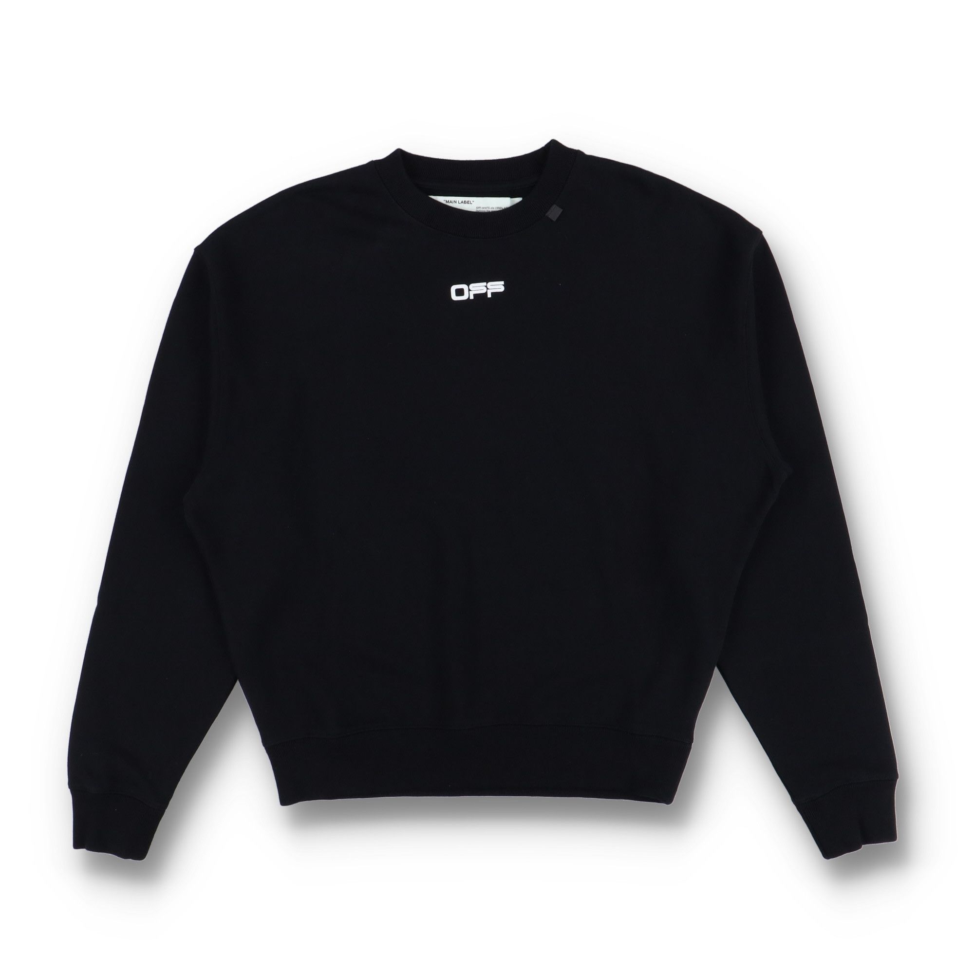 Off-White Black Wavy Line Logo Oversized Sweatshirt Size US M / EU 48-50 / 2 - 6 Thumbnail