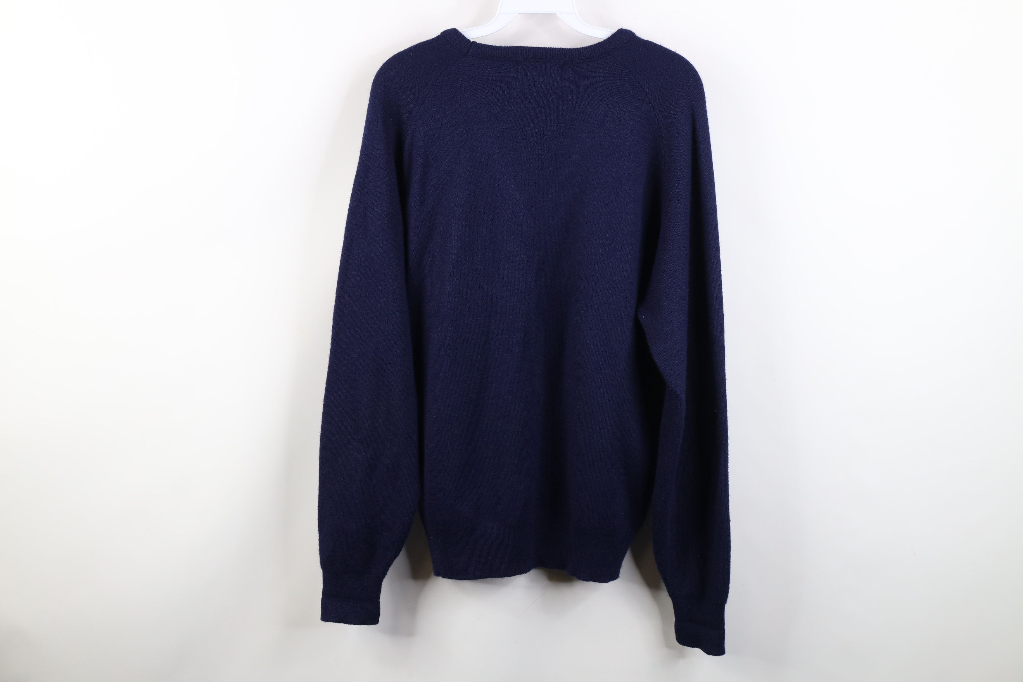 Vintage Vintage 70s AC Delco Knit V-Neck Sweater Navy Blue USA Size US M / EU 48-50 / 2 - 9 Thumbnail