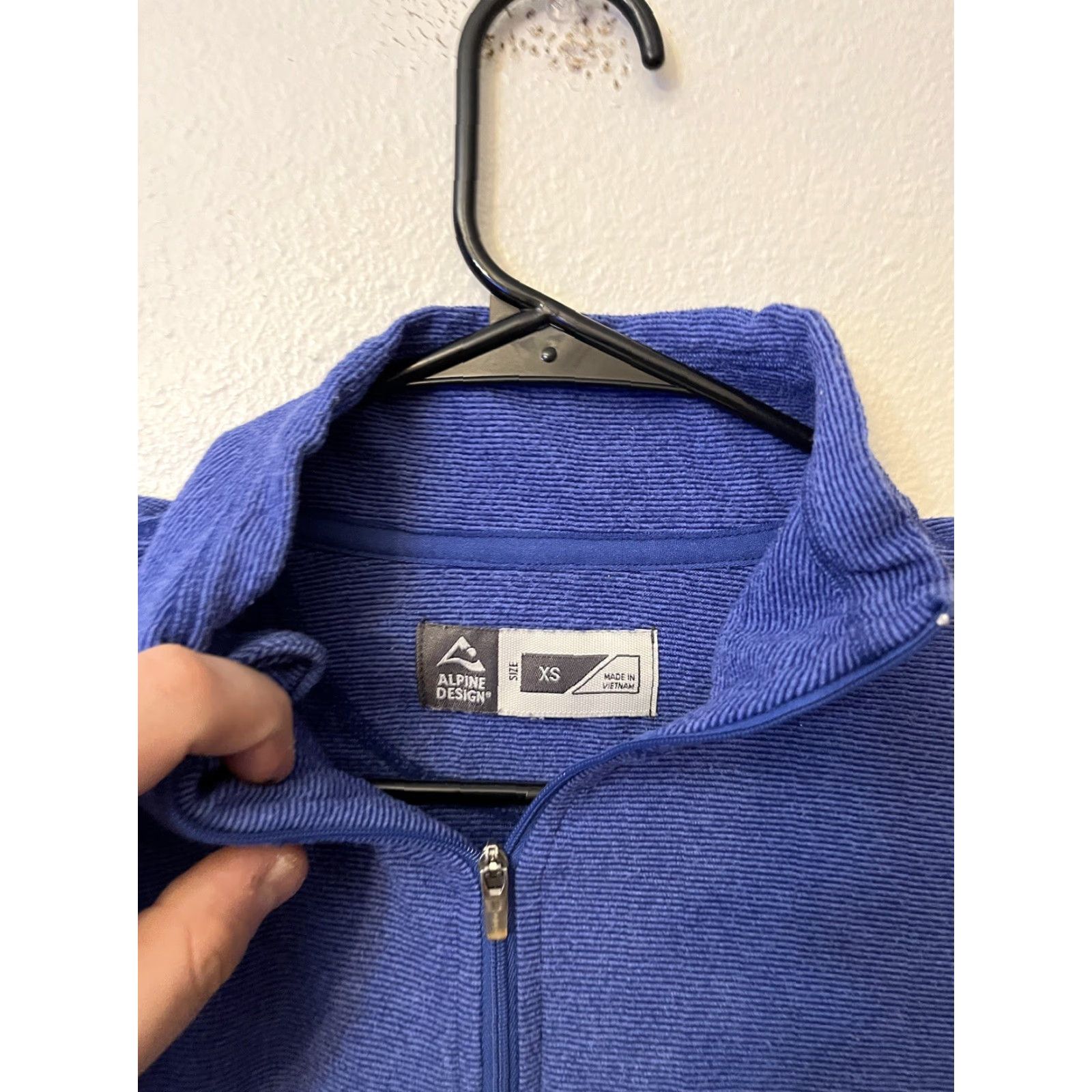 Vintage Womens Alpine Design 1/4 Zip Fleece Pullover Sweater XS Blue Size XS / US 0-2 / IT 36-38 - 2 Thumbnail