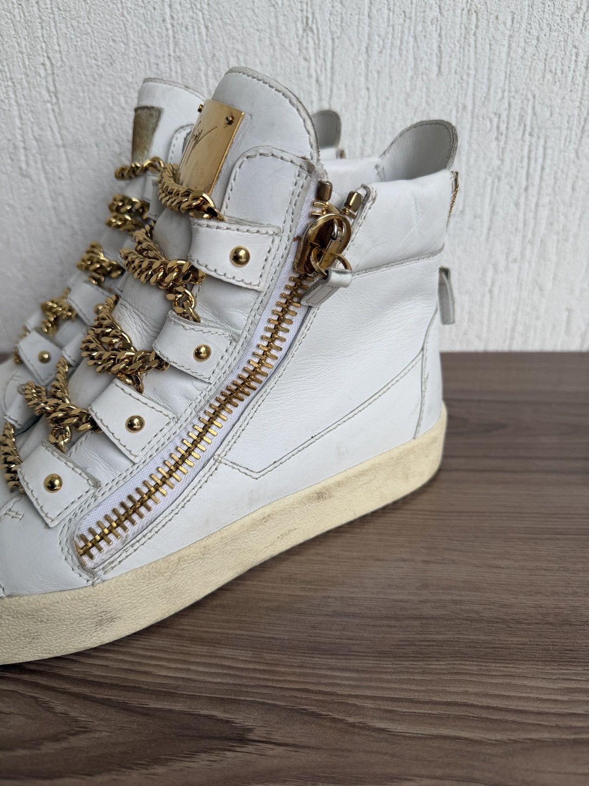 Giuseppe Zanotti Golden chain high sneaker Size US 9 / EU 42 - 9 Thumbnail