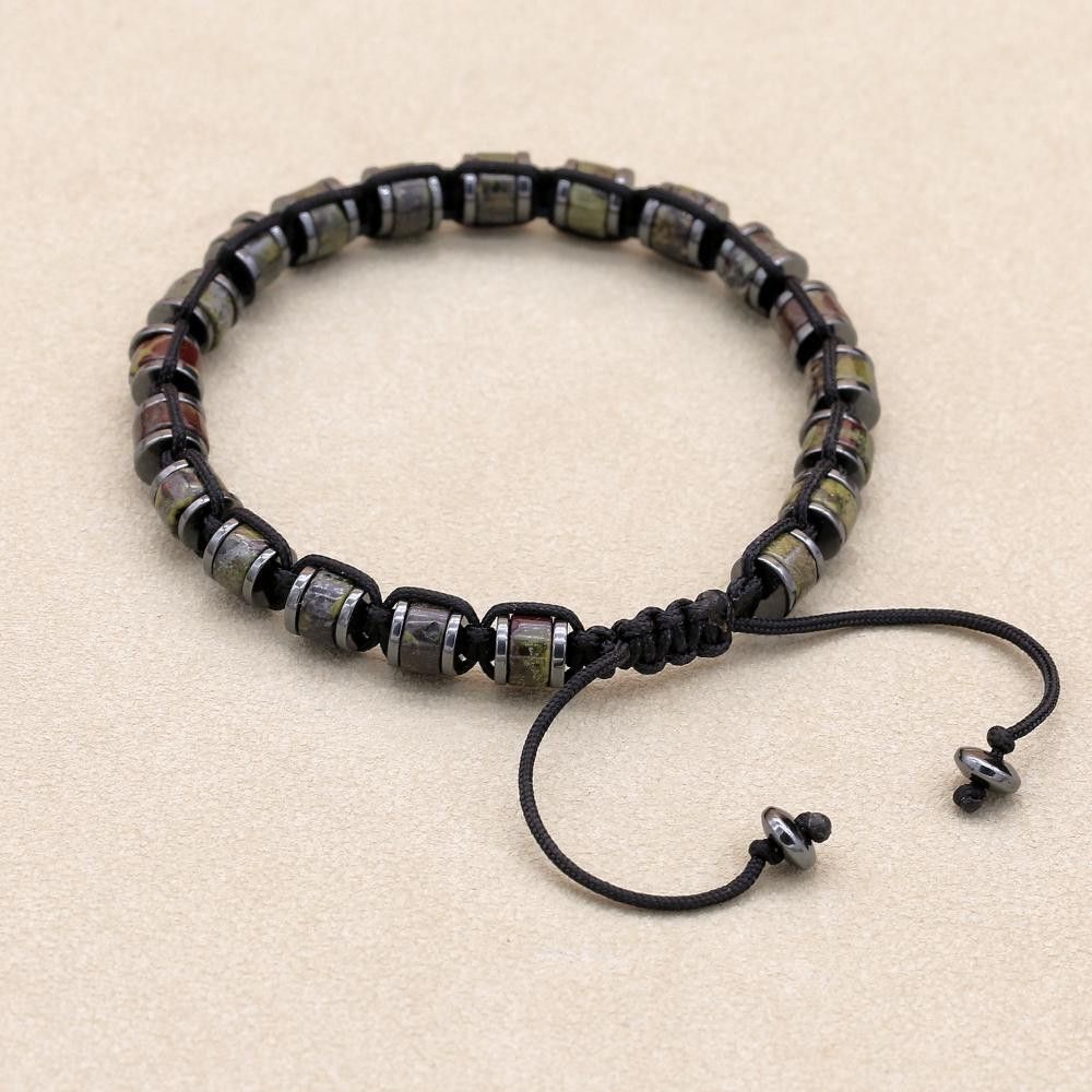 Handmade × Vintage 18.5cm Natural Stone Hematite Beads Braided Bracelet Size ONE SIZE - 3 Thumbnail