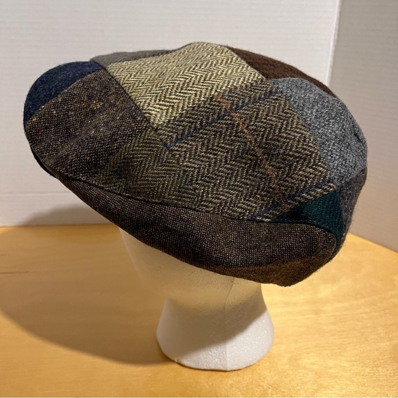 Other Hanna Hats NWT Donegal Ireland Wool Patchwork Newsboy Sz XL Size ONE SIZE - 1 Thumbnail