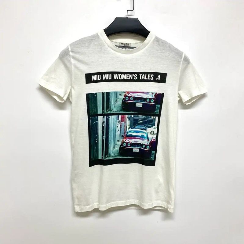 Miu Miu Women's Tales Graphic Cotton T-Shirt 0089