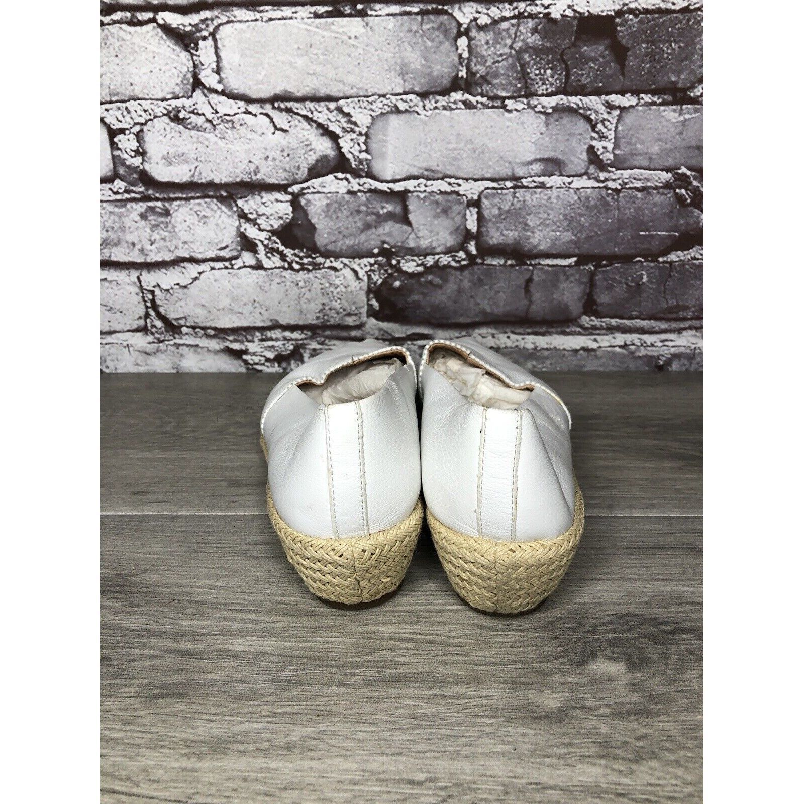 Kenneth Cole Kenneth Cole Gentle Souls White Leather Woven Wedge Sandals Size US 8.5 / IT 38.5 - 5 Thumbnail
