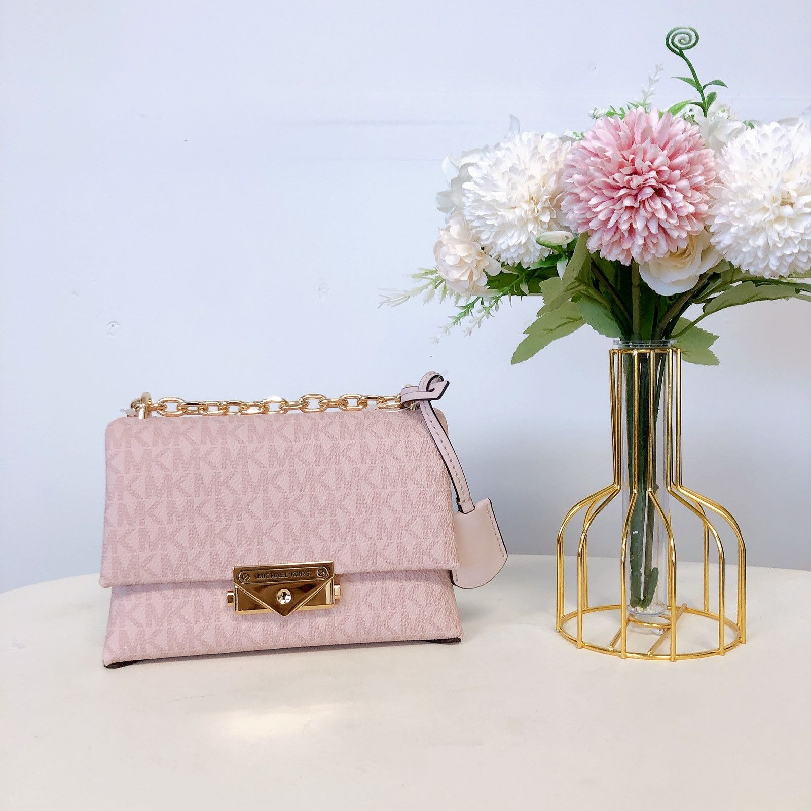 Michael Kors (E)Michael Kors 35F2G0EC5B CECE EXTRA SMALL IN POWDER BLUSH Size ONE SIZE - 4 Thumbnail