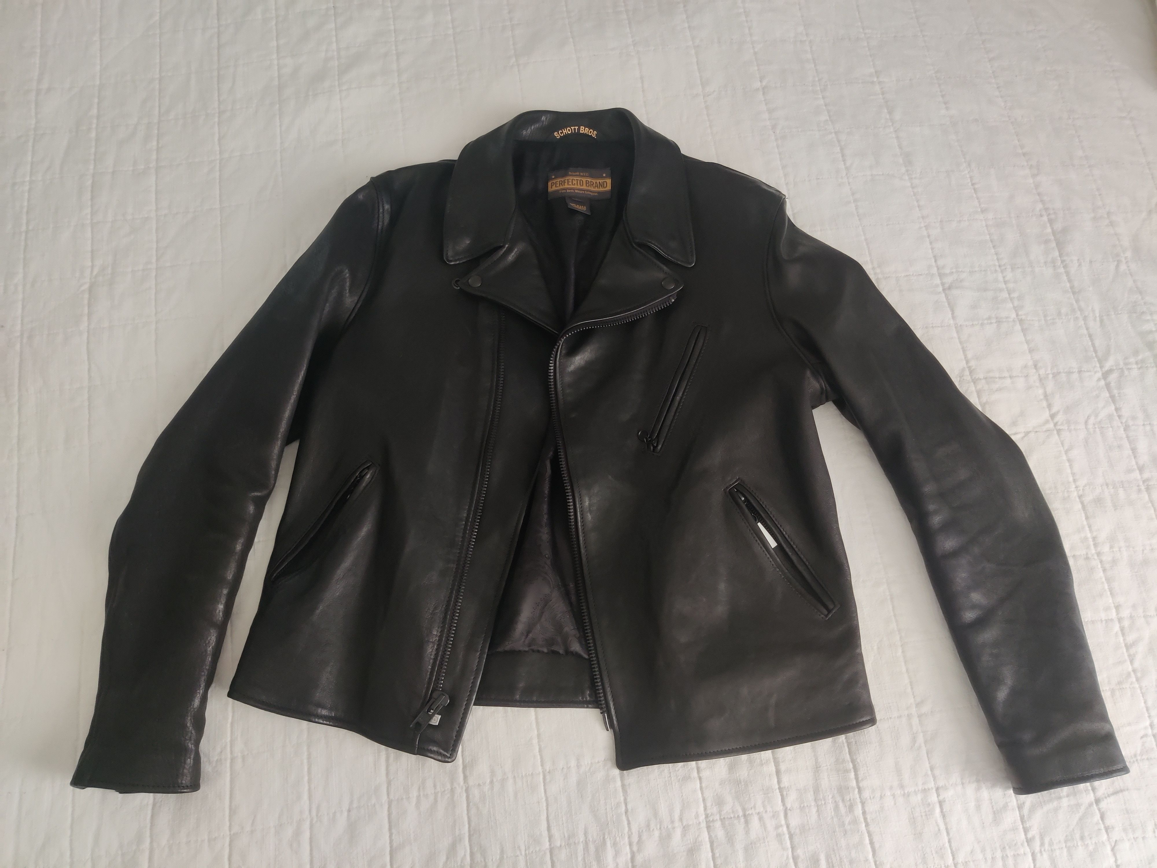 Schott Schott NYC P213Raven Jacket Size US L / EU 52-54 / 3 - 1 Thumbnail