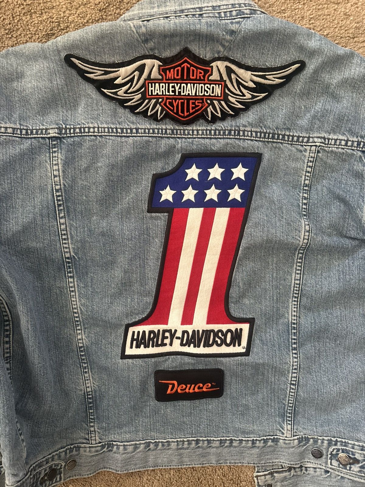 Harley Davidson Harley Davidson Denim Jacket Size US L / EU 52-54 / 3 - 5 Thumbnail