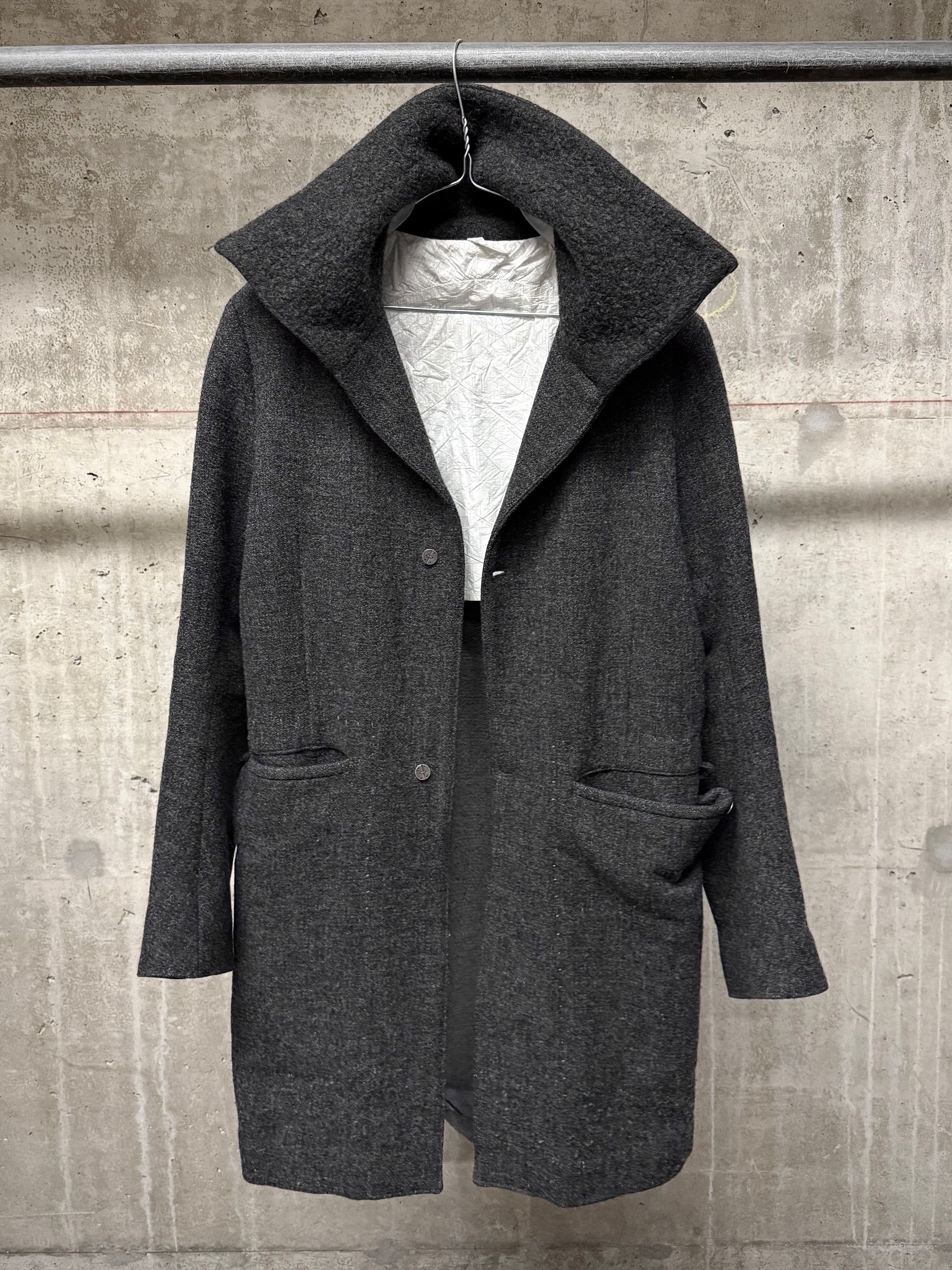 Taichi Murakami Taichi Murakami Cashmere Tweed High Neck Coat Size US M / EU 48-50 / 2 - 4 Thumbnail