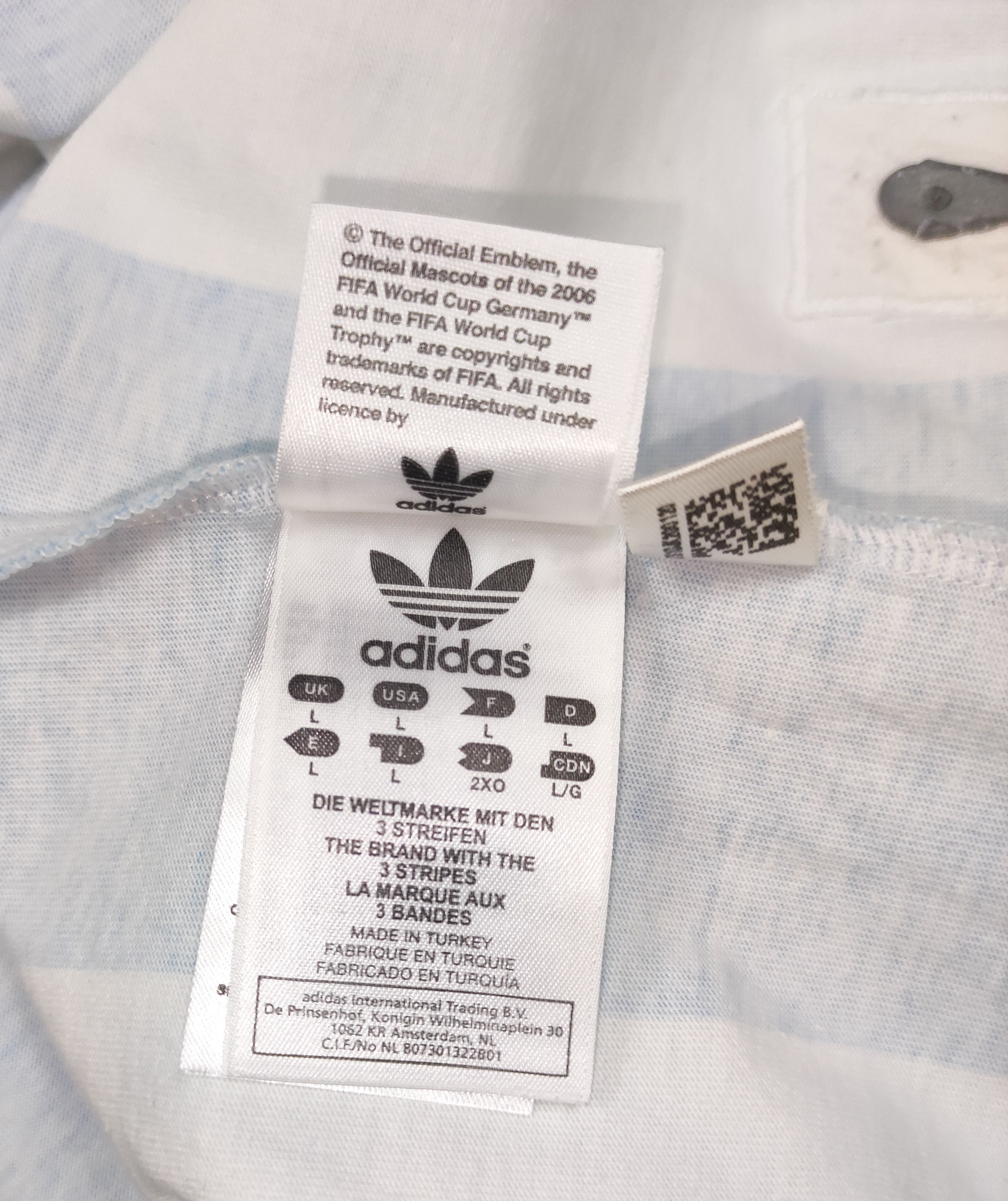Adidas Argentina Adidas 1974 Home Reedition (Made in 2005) Shirt Size US L / EU 52-54 / 3 - 6 Thumbnail