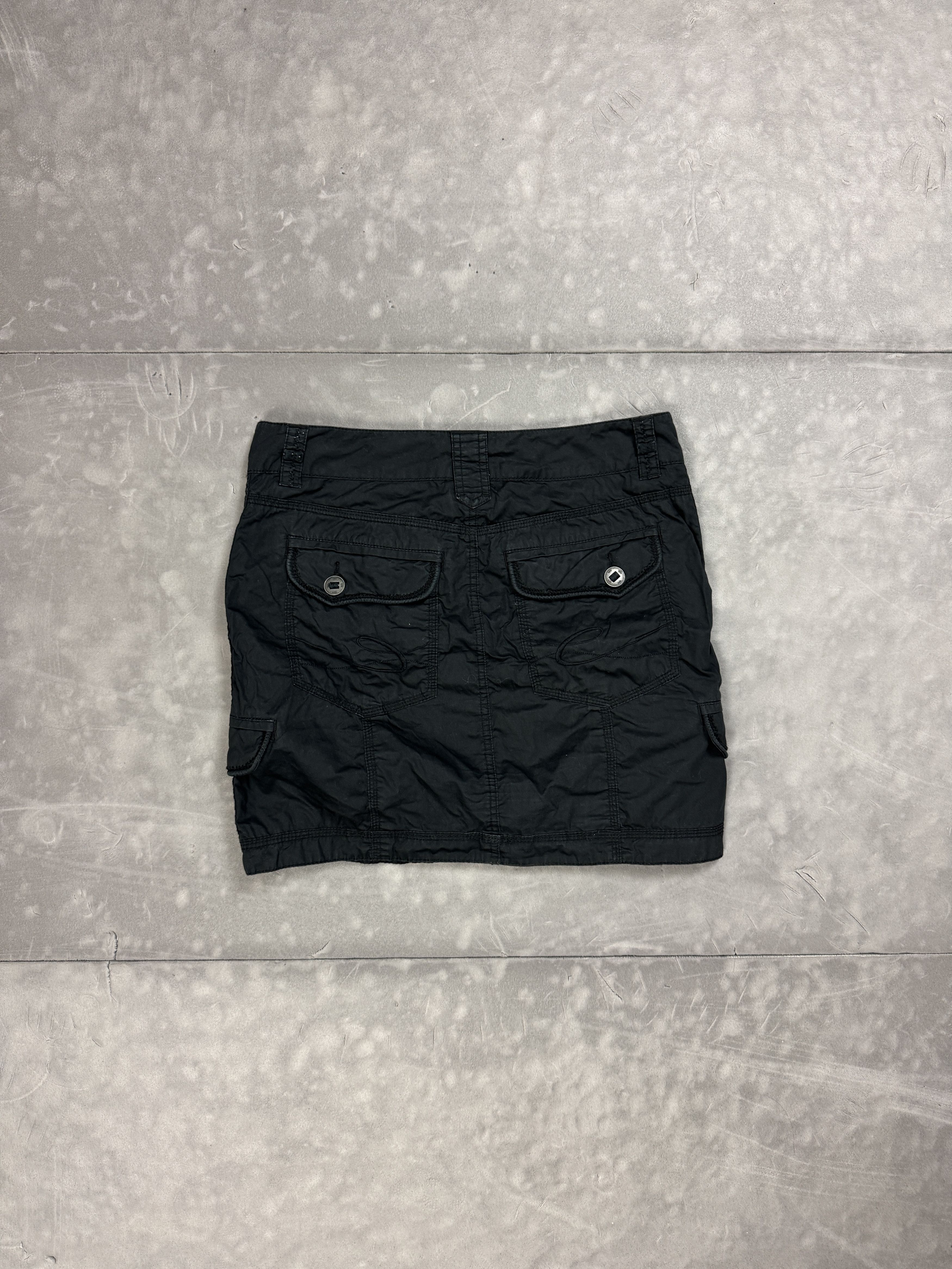Vintage Cargo mini skirt y2k washed 90s 80s vintage Size 26" / US 2 / IT 38 - 2 Thumbnail