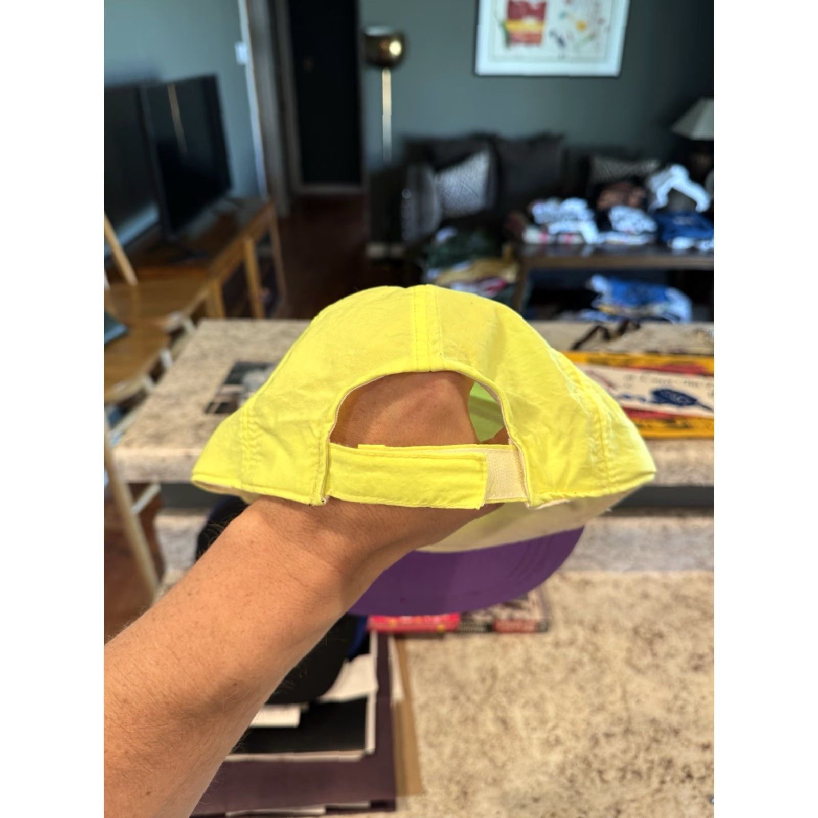 Vintage VINTAGE Beagle Boys Inc. 90s Nylon Strapback Hat Cap TG Australia 5 Panel Yellow Casual Men One Size Adjustable Lightwear Cartoon Size ONE SIZE - 3 Thumbnail