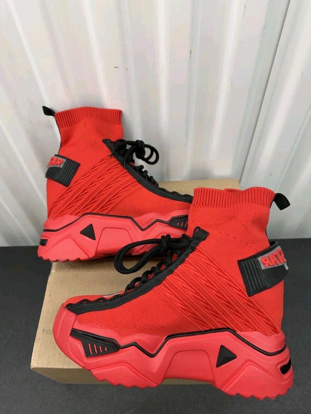 Other Anthony Wang High Top Red Sneaker Fashion Shoes Size 8 Women Size US 8 / IT 38 - 4 Thumbnail
