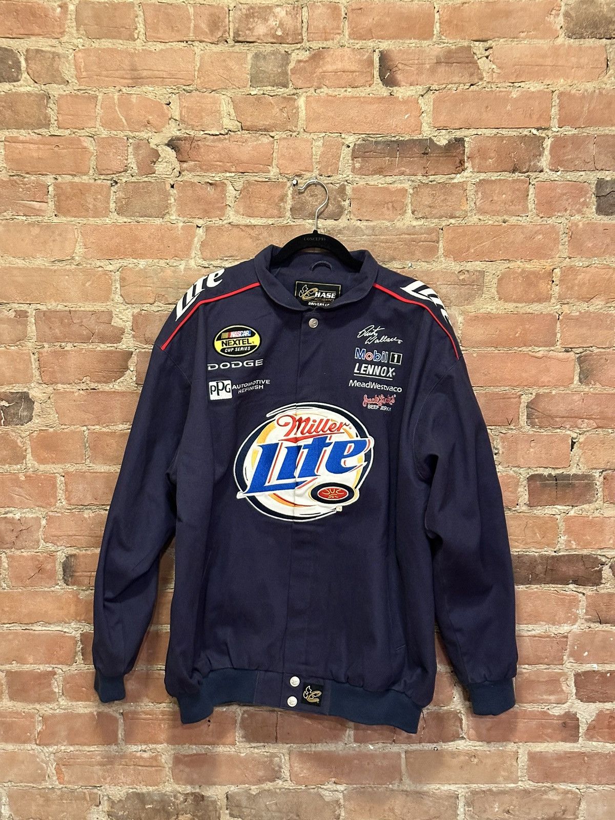 image of Chase Authentics x Nascar Authentic Nascar Racing Jacket in Navy, Men's (Size XL)