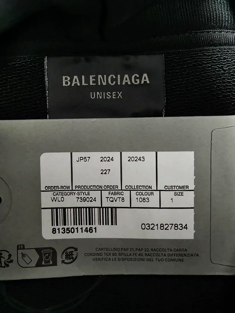 Balenciaga Balenciaga 24 FW reflective printed solid hooded sweatshirt Size US S / EU 44-46 / 1 - 5 Thumbnail