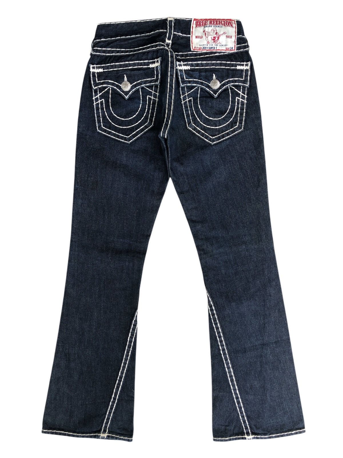 True Religion Vintage True Religion Flared Jeans White Stitch Size US 31 - 2 Thumbnail