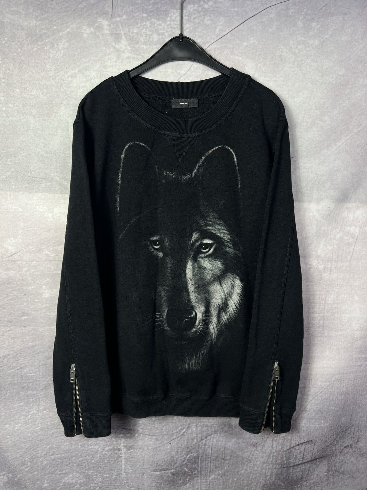 Diesel Diesel Graphic Wolf Print Zip-Sleeves Crewneck Sweatshirt Y2K Grunge Size US L / EU 52-54 / 3 - 2 Thumbnail